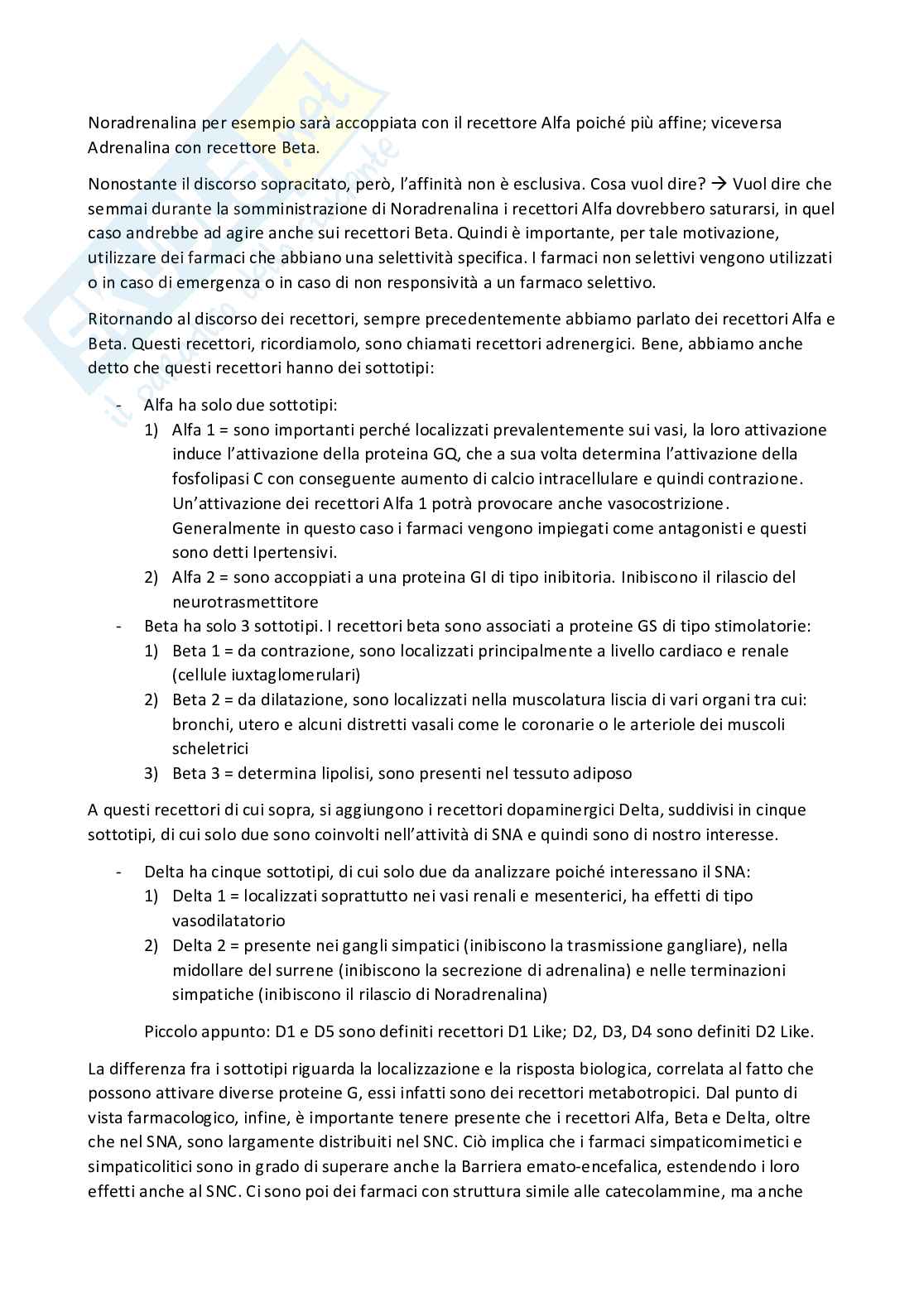 Appunti d'esame Farmacologia Pag. 31