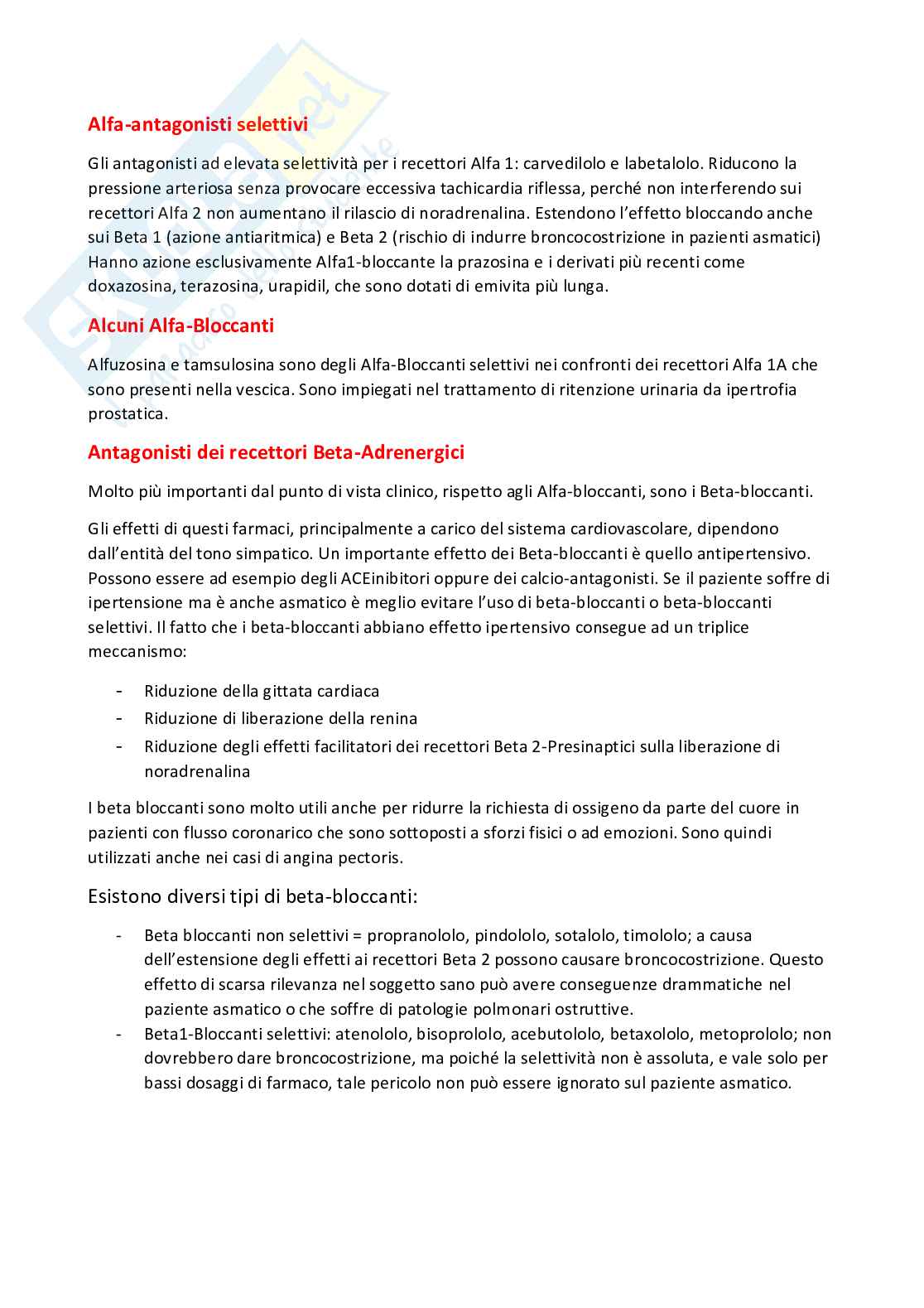 Appunti d'esame Farmacologia Pag. 36