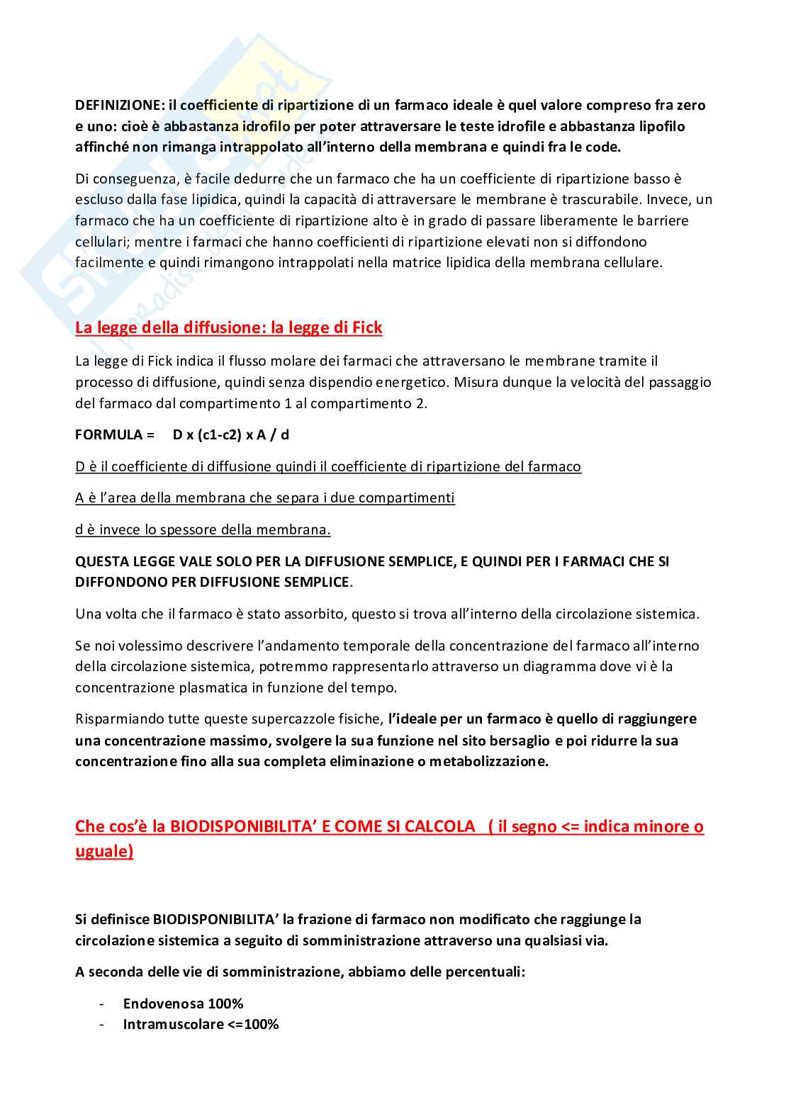 Appunti d'esame Farmacologia Pag. 6