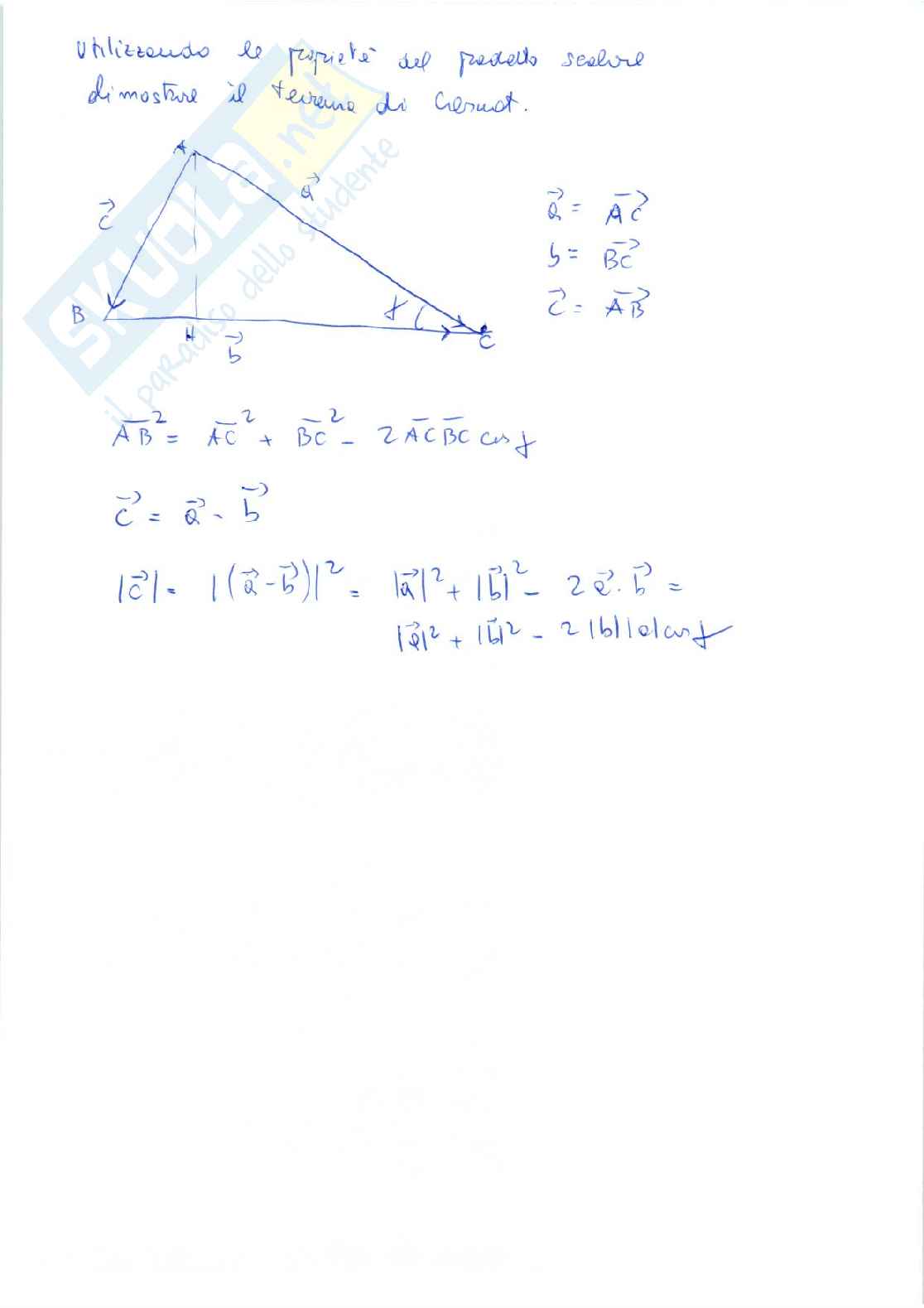 Lezione 2 di Fisica I - Esercizi sui vettori Pag. 6