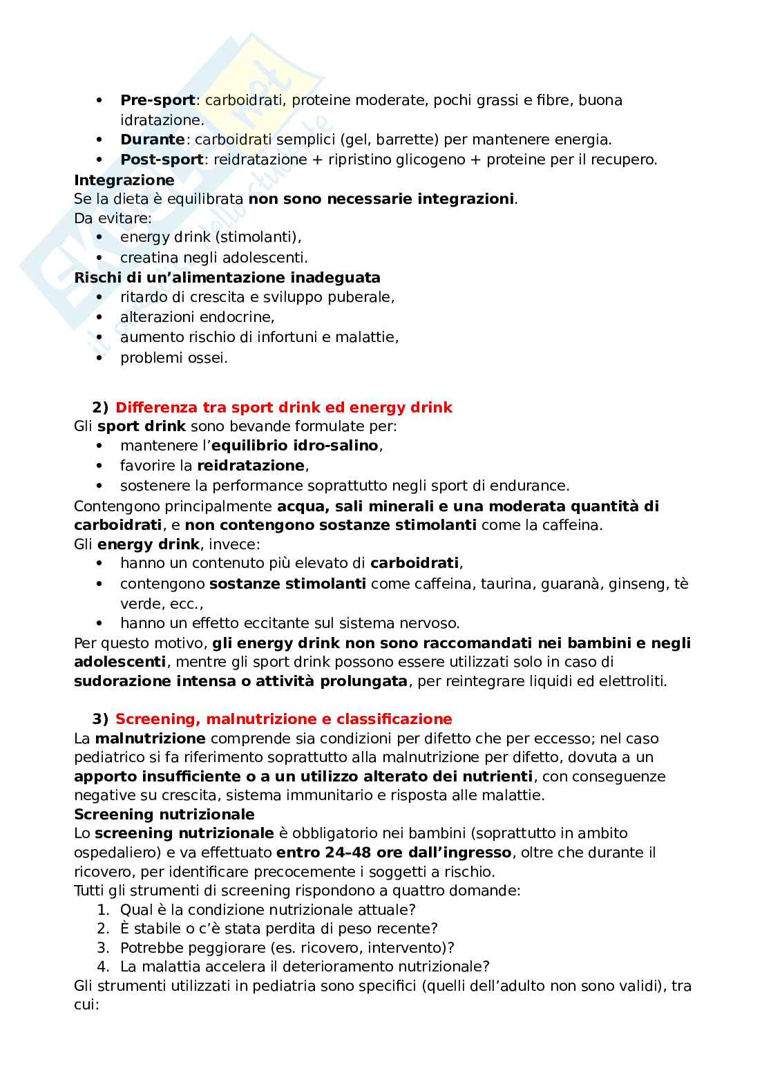 Domande e risposte esame Alimentazione in età pediatrica Pag. 2