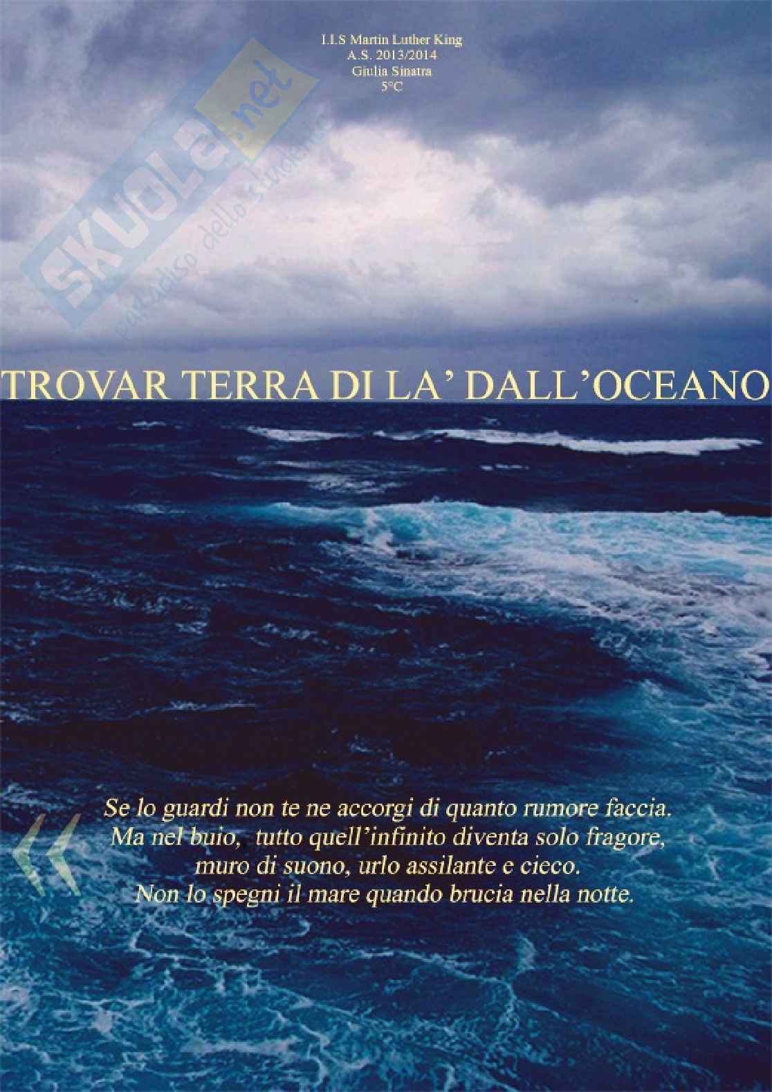 Trovar Terra Al Di L Dell Oceano Tesina