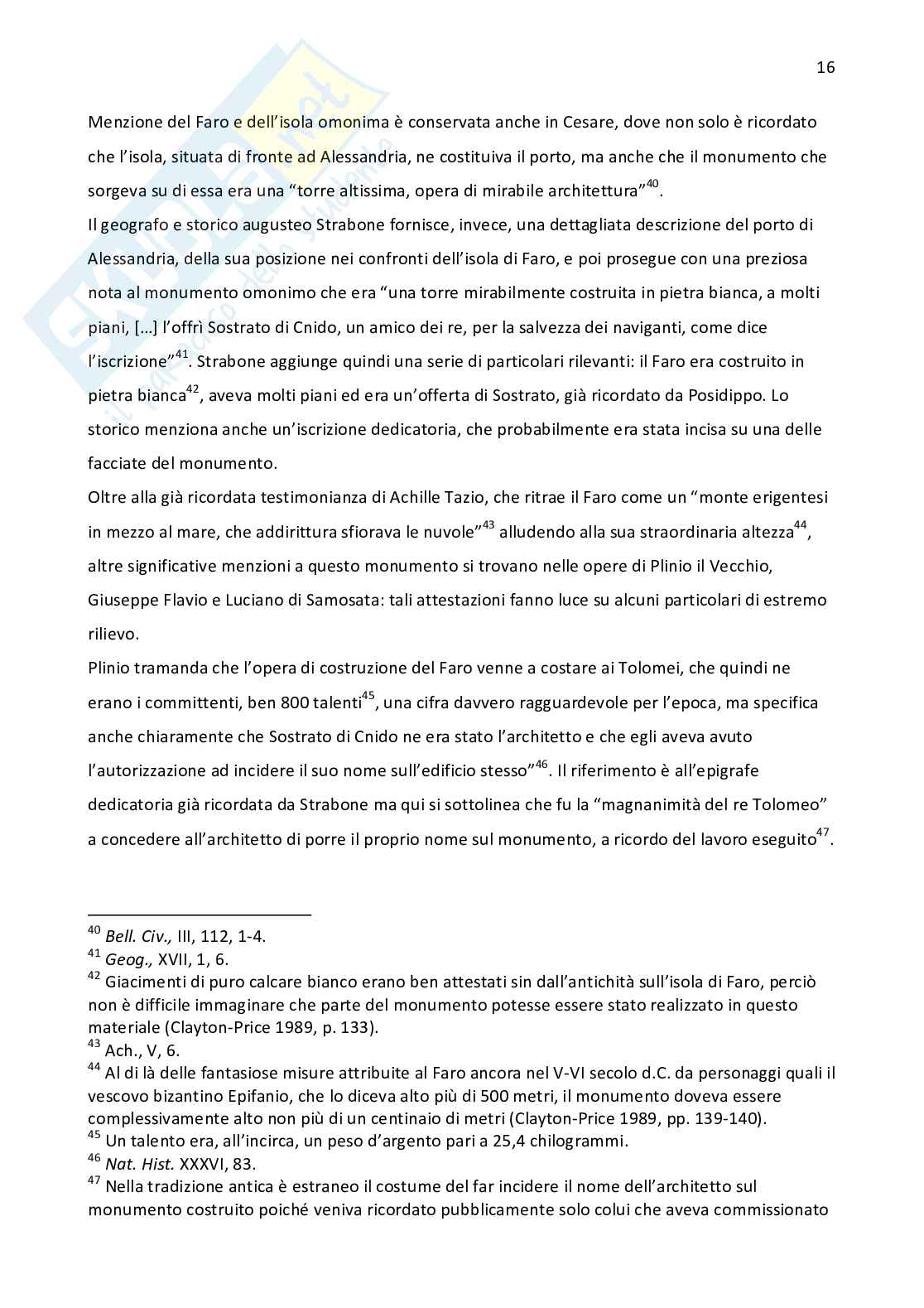 Faro di Alessandria: aspetti archeologici Pag. 16