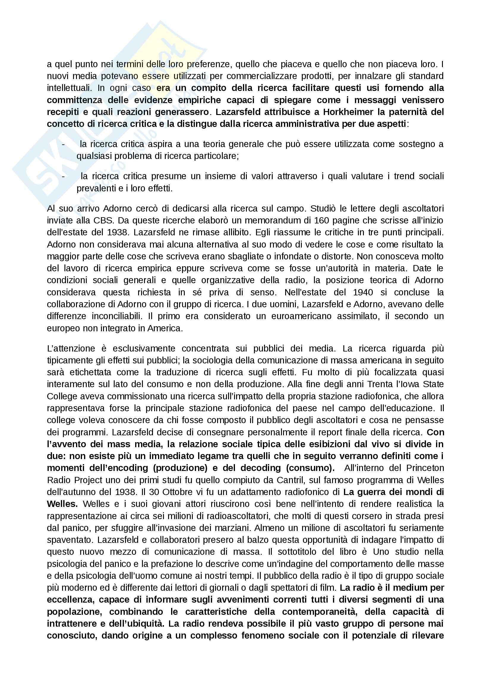 Riassunto esame Sociologia della comunicazione, prof. Paccagnella, libro consigliato Media e comunicazione, Scannell Pag. 2