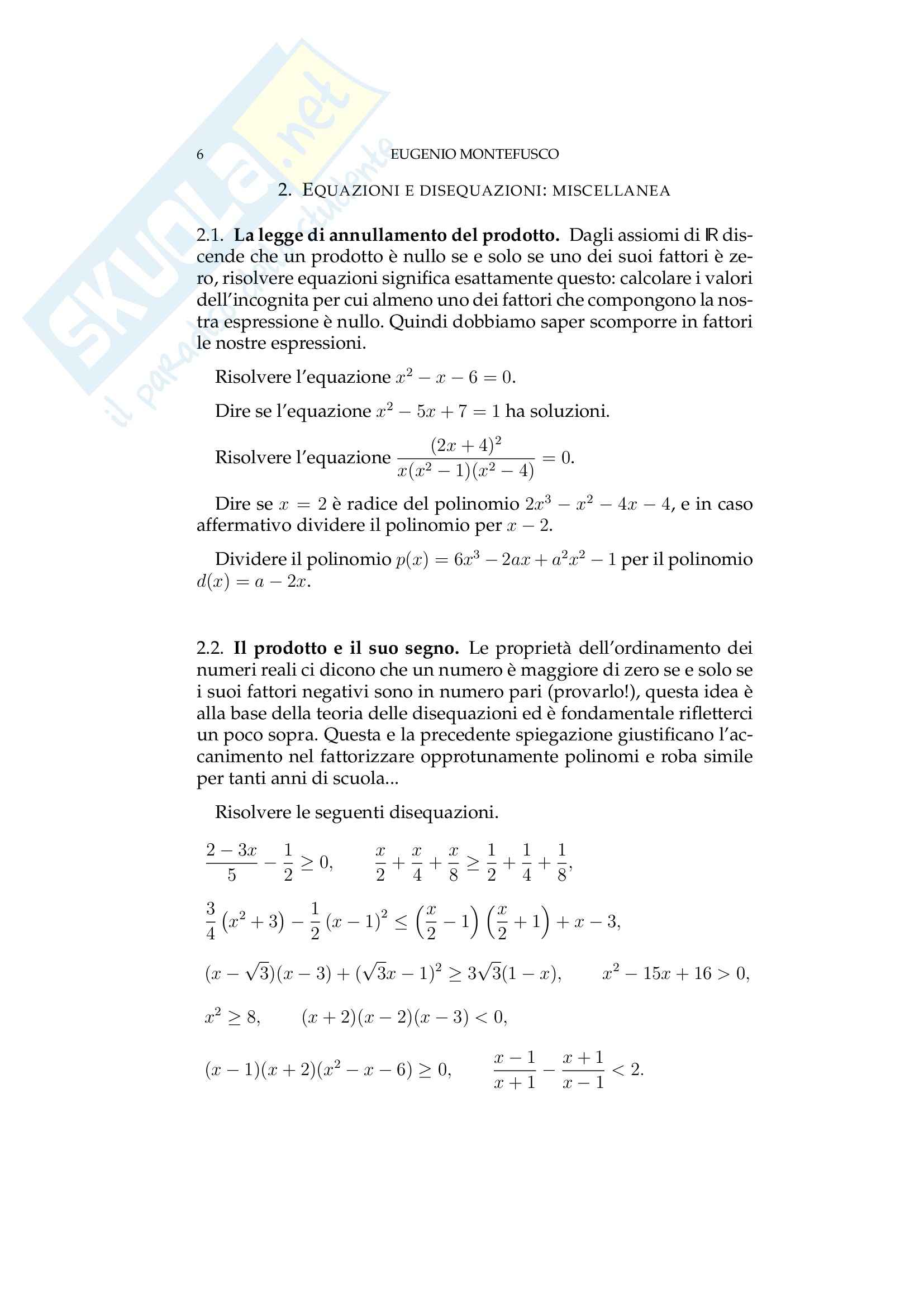 Matematica per le applicazioni I - i numeri razionali Pag. 6