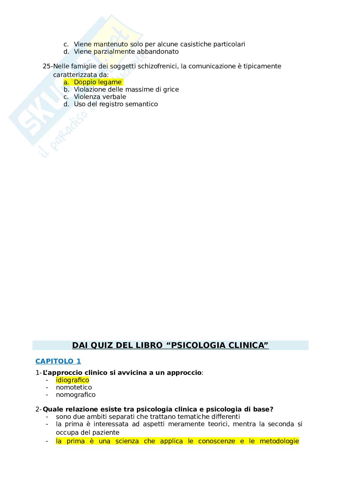 Domande d'esame Psicologia clinica Pag. 16