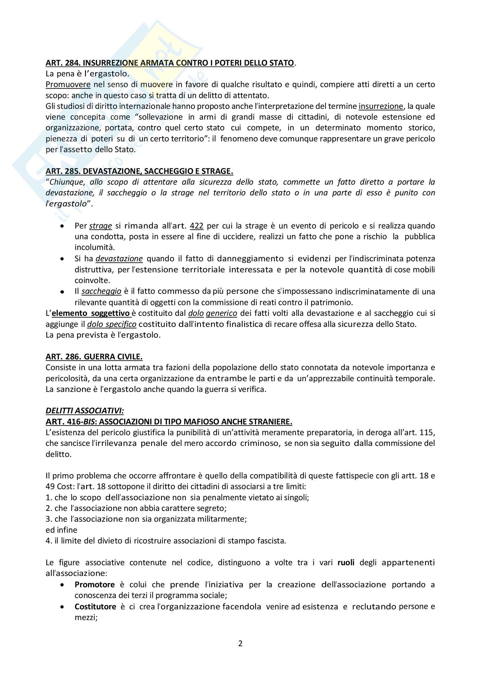 Riassunto esame Diritto Penale, prof. Canestrari, libro consigliato Diritto Penale: Lineamenti di Parte Speciale Pag. 2