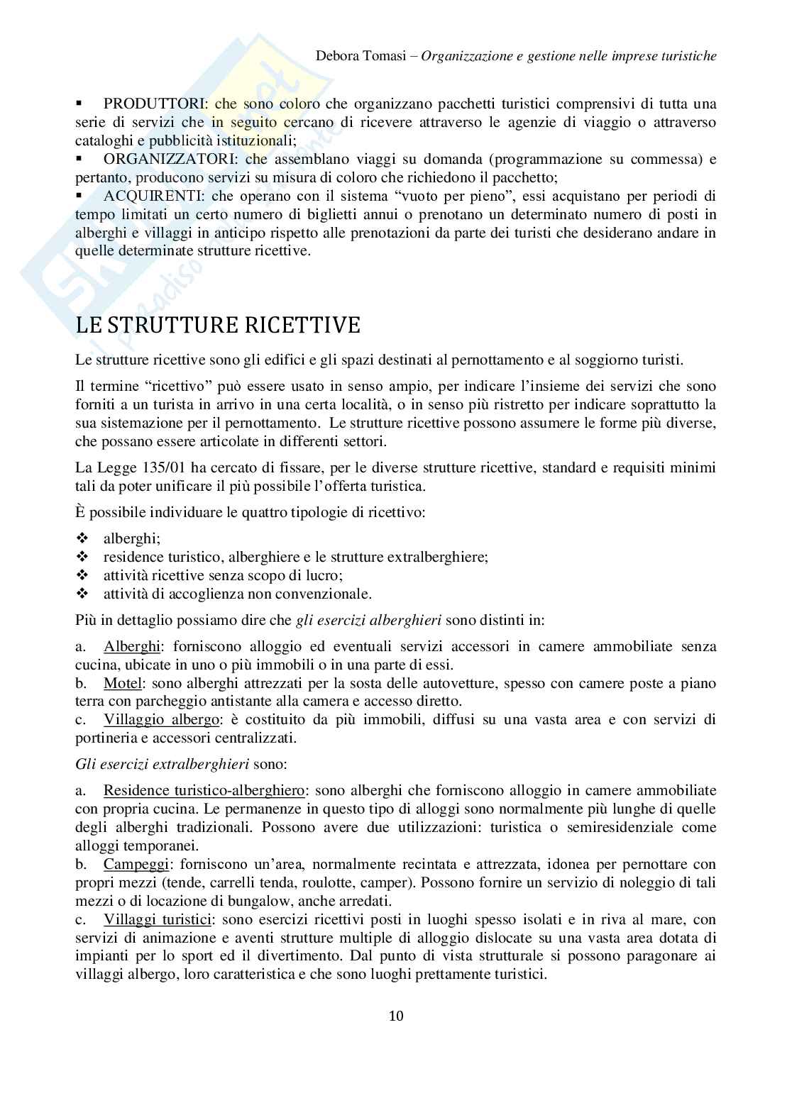 Organizzazione delle aziende turistico-alberghiere Pag. 11
