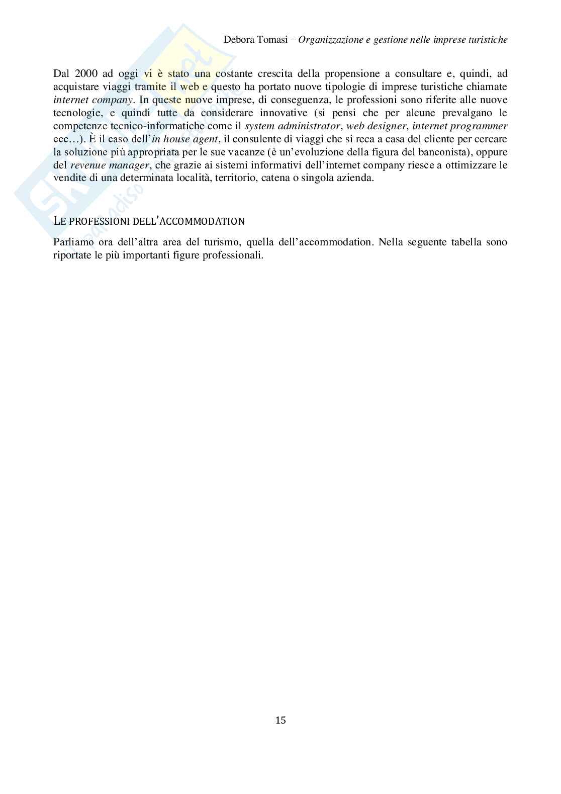 Organizzazione delle aziende turistico-alberghiere Pag. 16