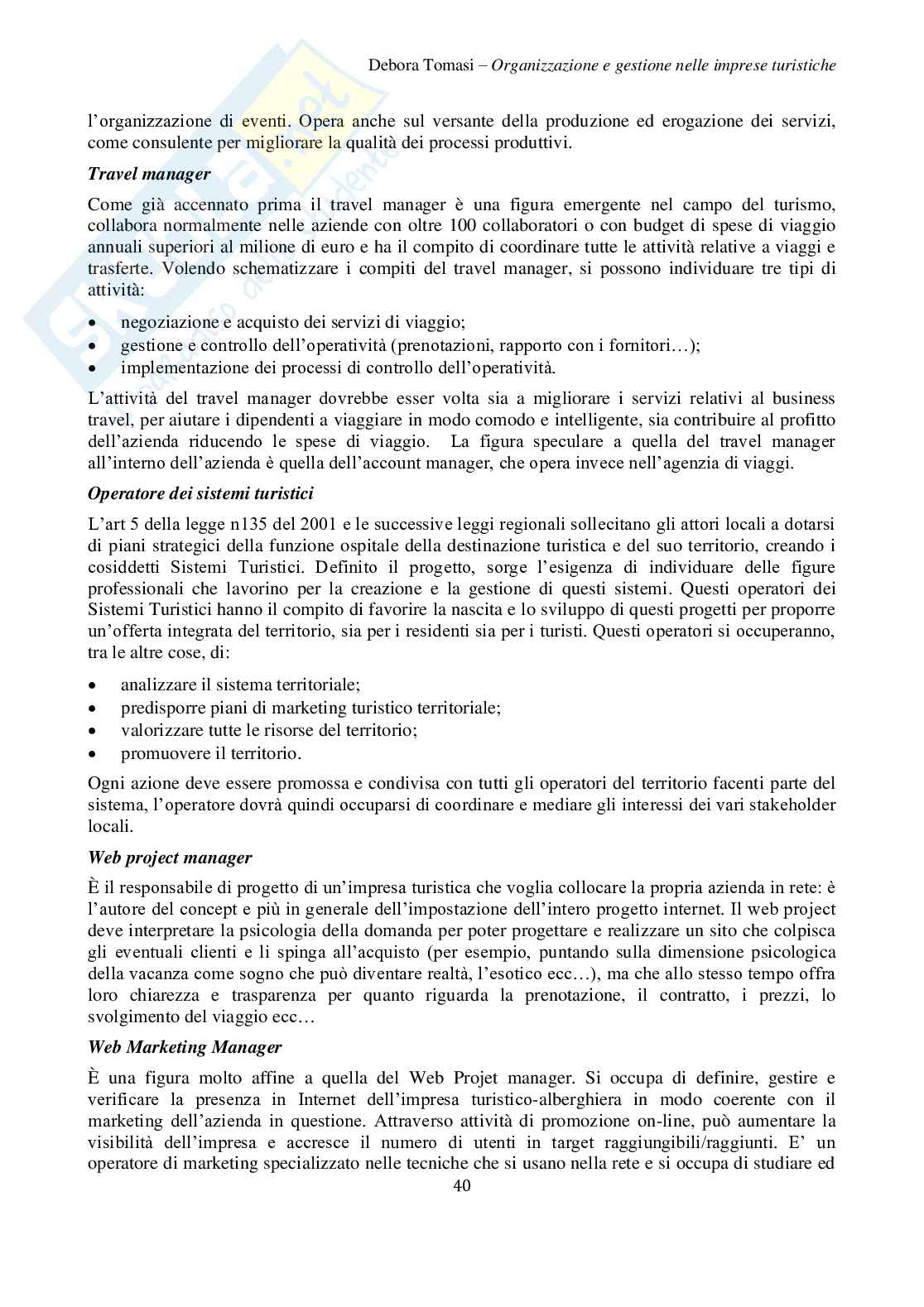 Organizzazione delle aziende turistico-alberghiere Pag. 41