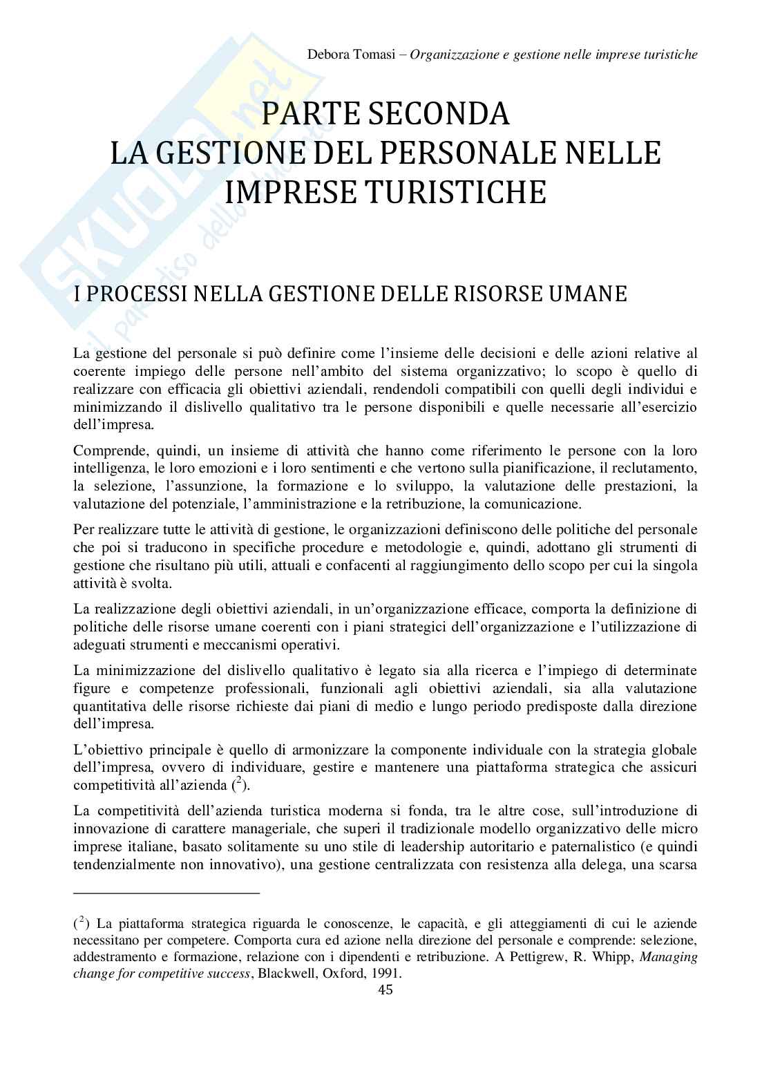 Organizzazione delle aziende turistico-alberghiere Pag. 46