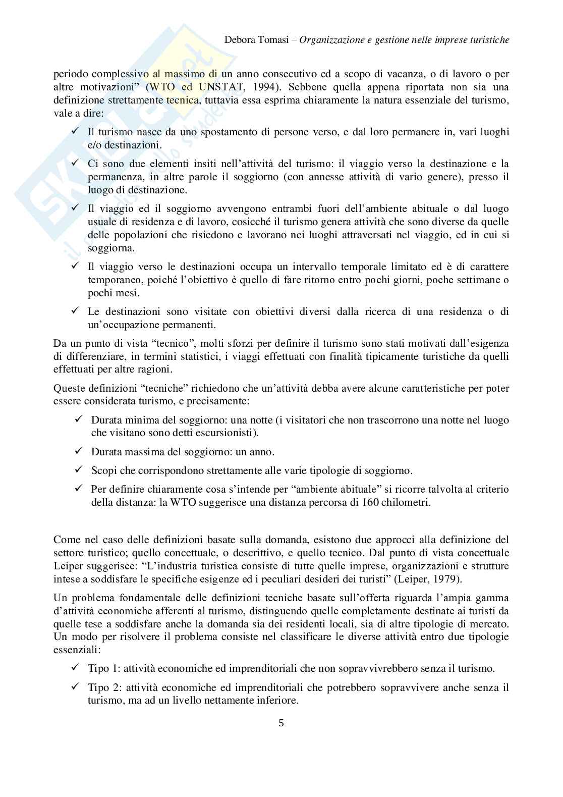 Organizzazione delle aziende turistico-alberghiere Pag. 6