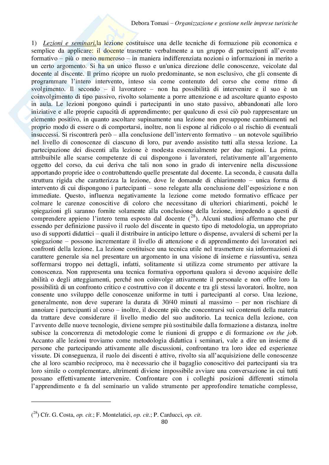 Organizzazione delle aziende turistico-alberghiere Pag. 81