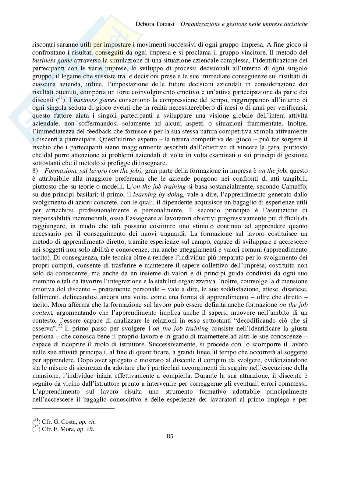Organizzazione delle aziende turistico-alberghiere Pag. 86