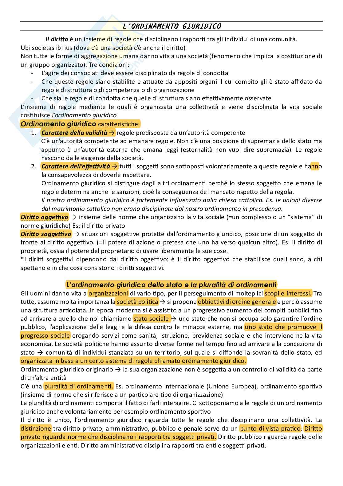 Appunti Diritto privato  Pag. 1