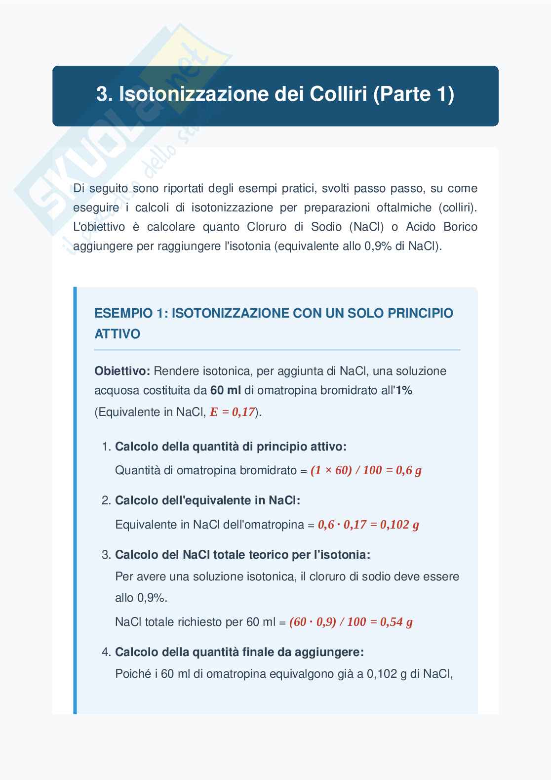Formulario per Laboratorio di Galenica ed esercizi svolti - Tecnologia farmaceutica e laboratorio di preparazioni galeniche Pag. 6