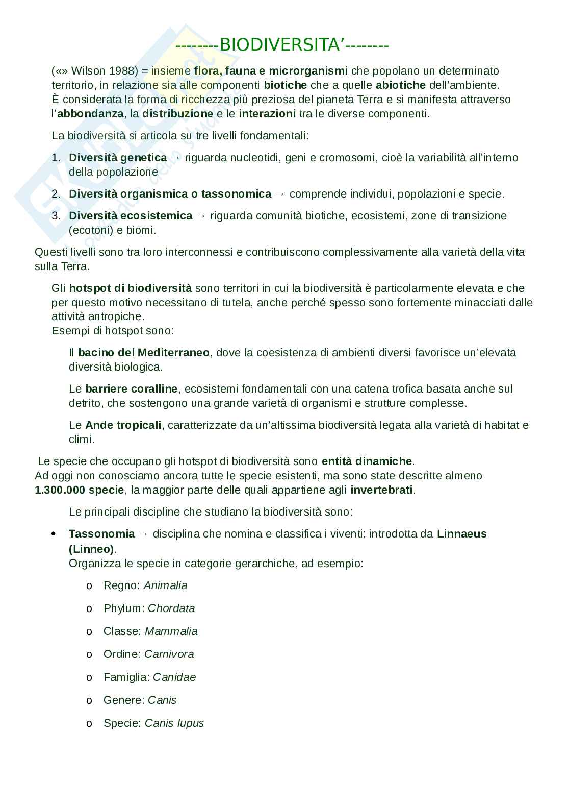 Zoologia generale  Pag. 1