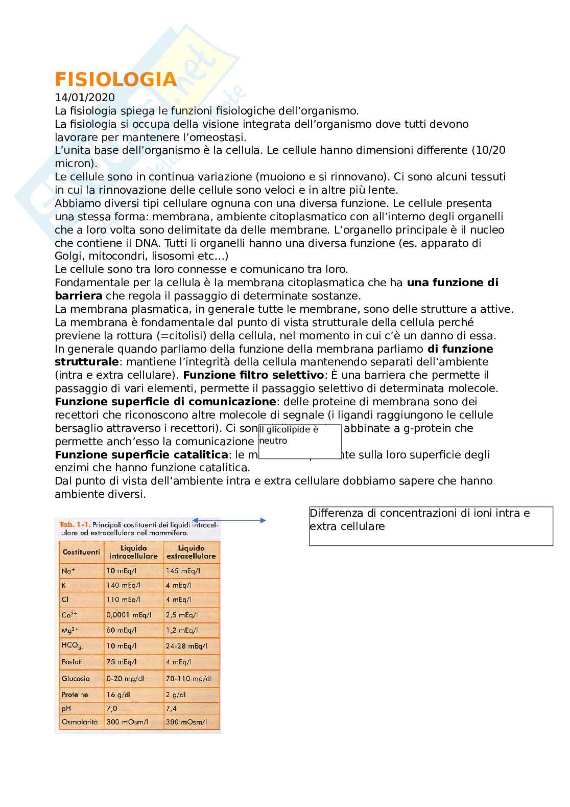 Fisiologia Pag. 1