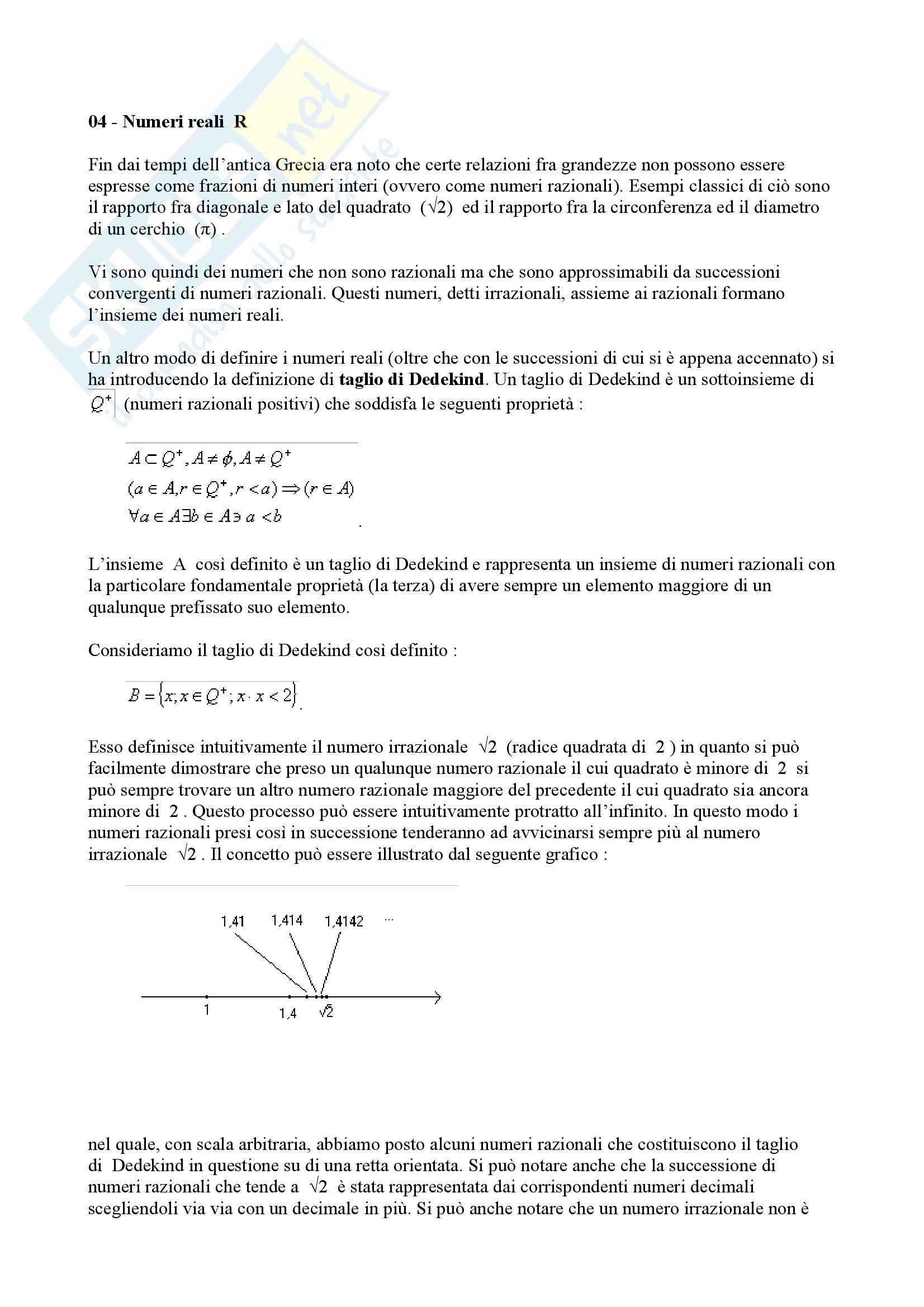 Matematica per le applicazioni I - numeri Pag. 6
