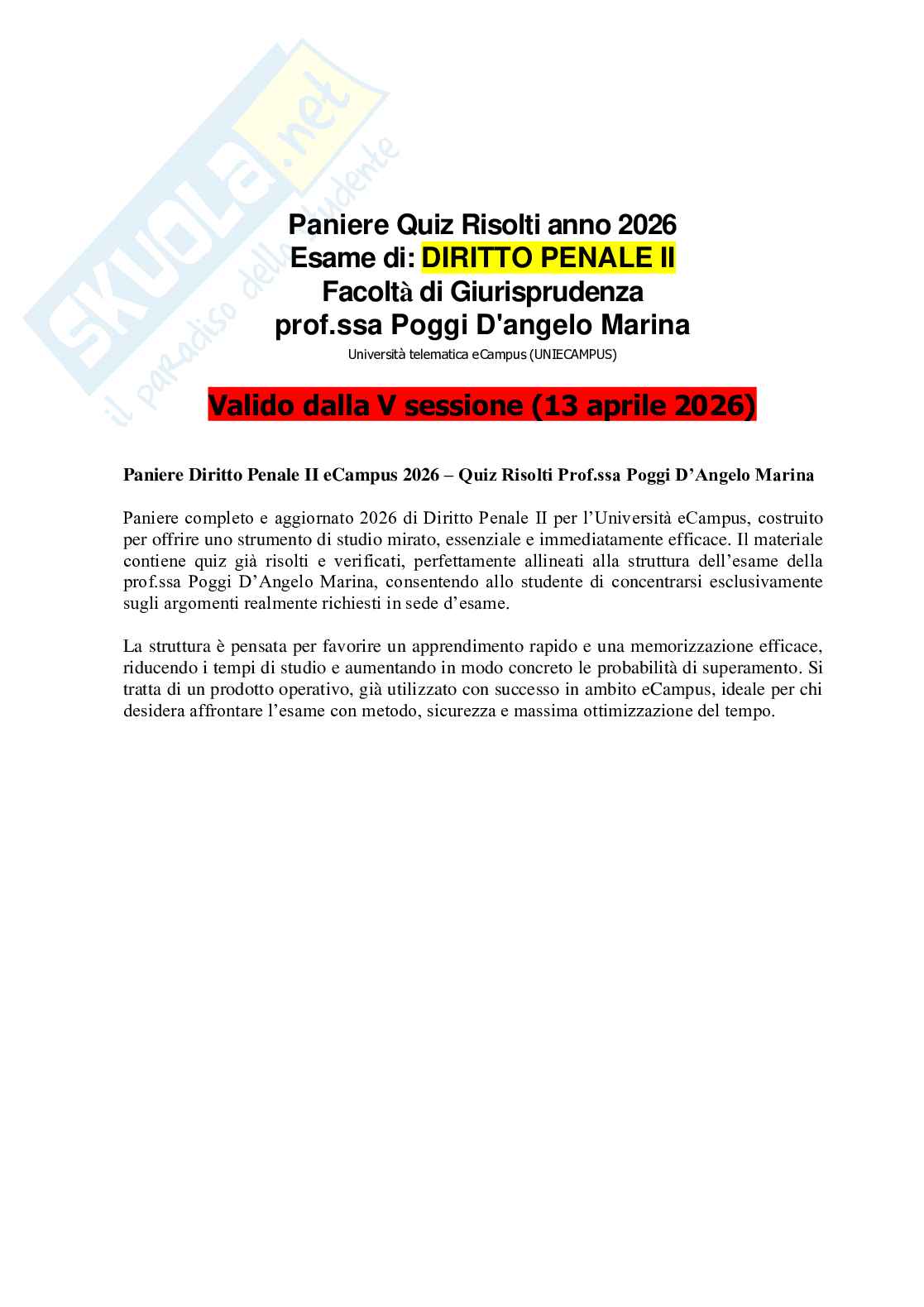 Diritto penale II Pag. 1