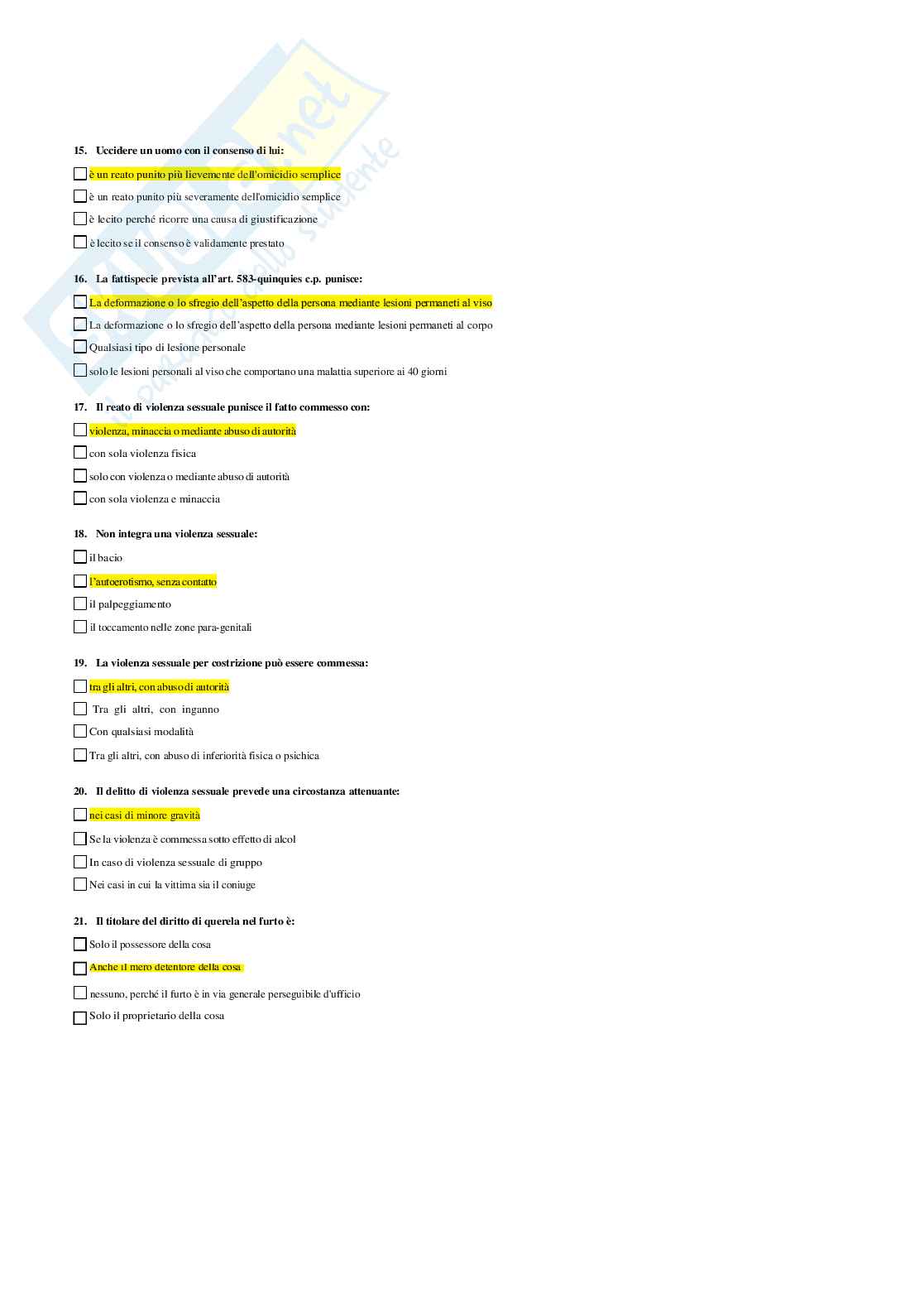 Diritto penale II Pag. 11