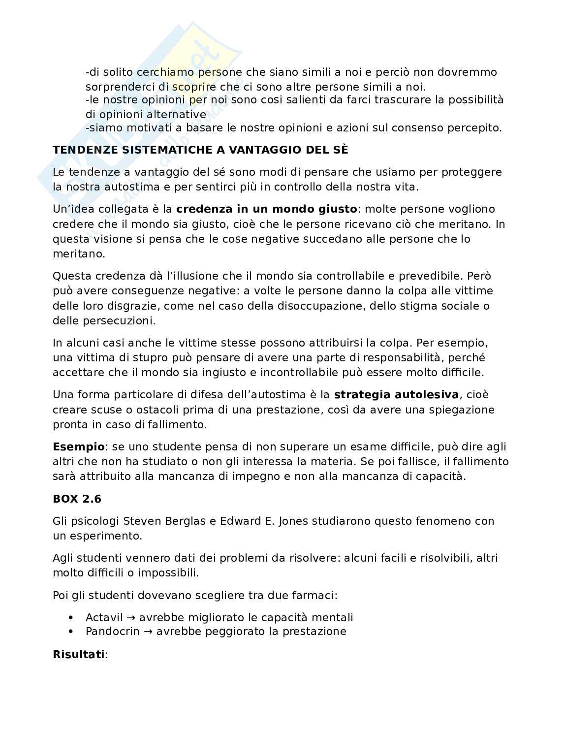 Riassunto esame Psicologia sociale , Prof. La Barbera Francesco, libro consigliato Psicologia sociale, teoria e applicazioni (nona edizione), Hogg, Vaughan Pag. 11