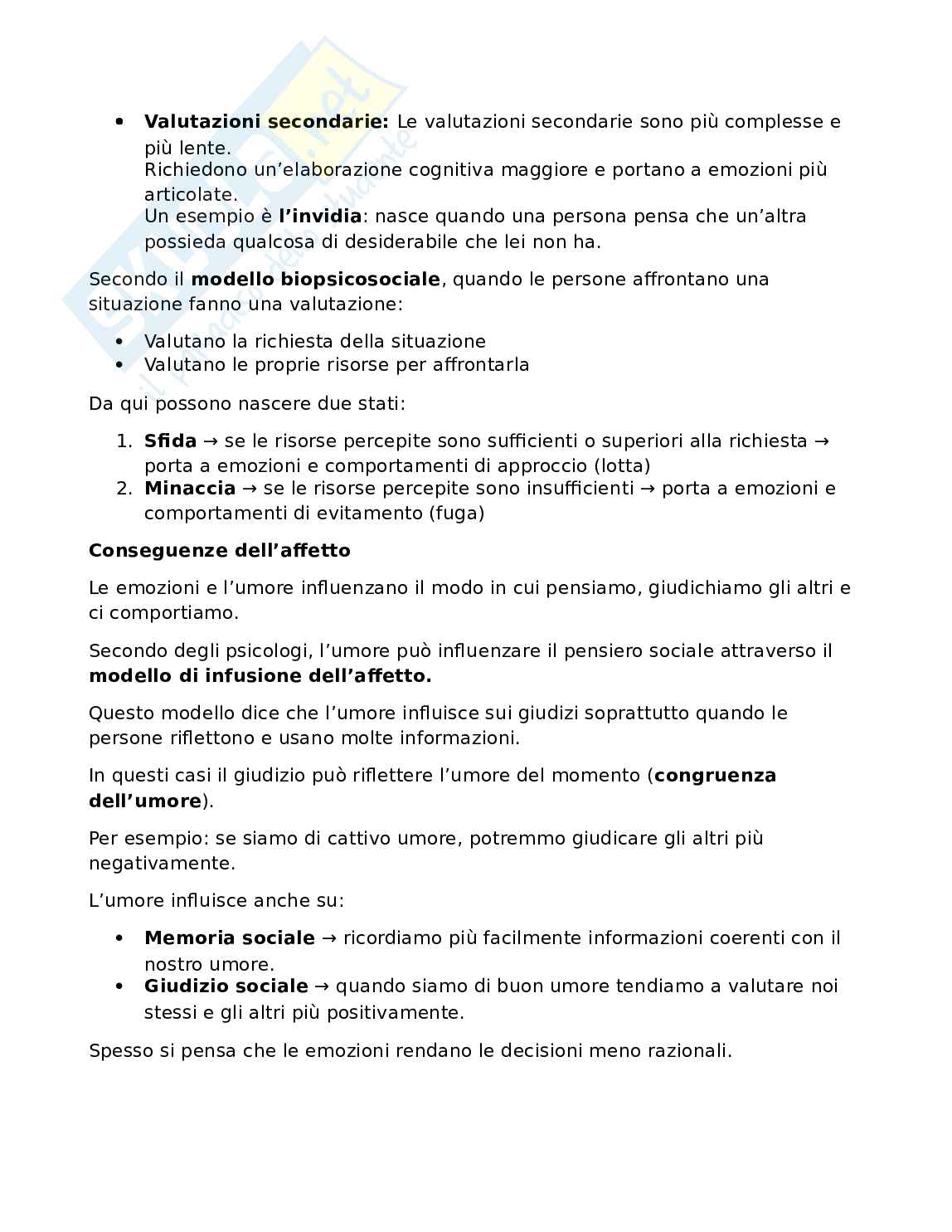 Riassunto esame Psicologia sociale , Prof. La Barbera Francesco, libro consigliato Psicologia sociale, teoria e applicazioni (nona edizione), Hogg, Vaughan Pag. 2