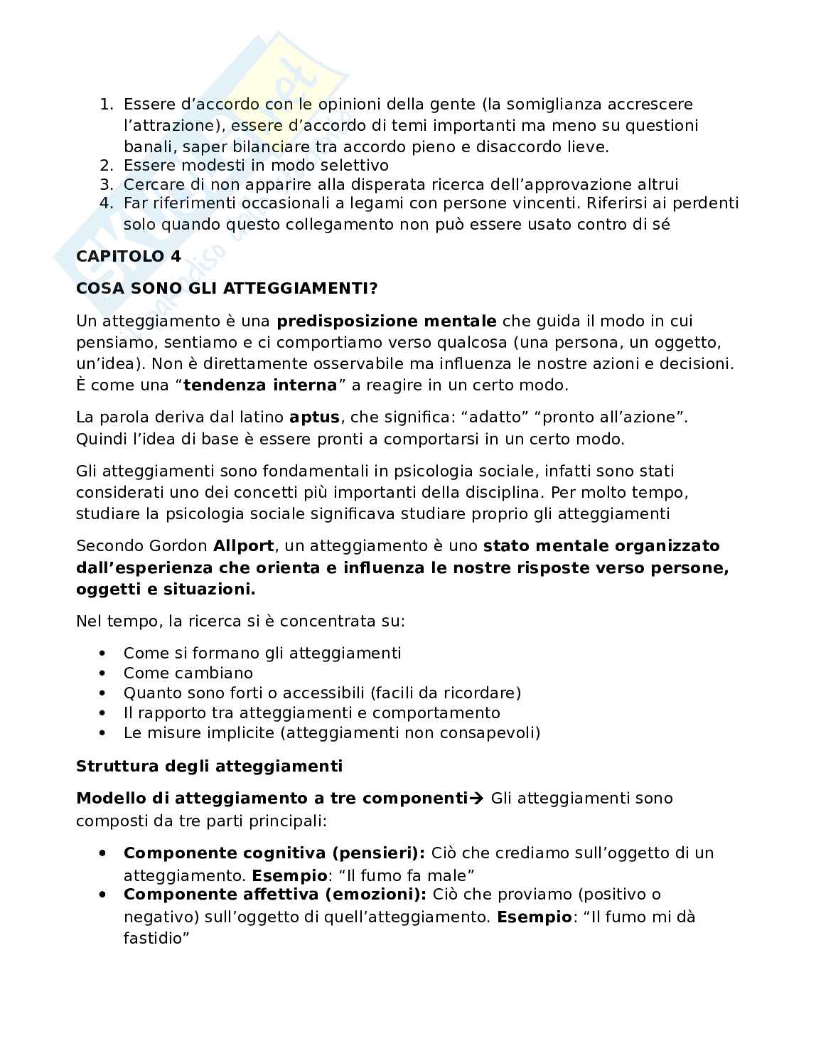 Riassunto esame Psicologia sociale , Prof. La Barbera Francesco, libro consigliato Psicologia sociale, teoria e applicazioni (nona edizione), Hogg, Vaughan Pag. 36