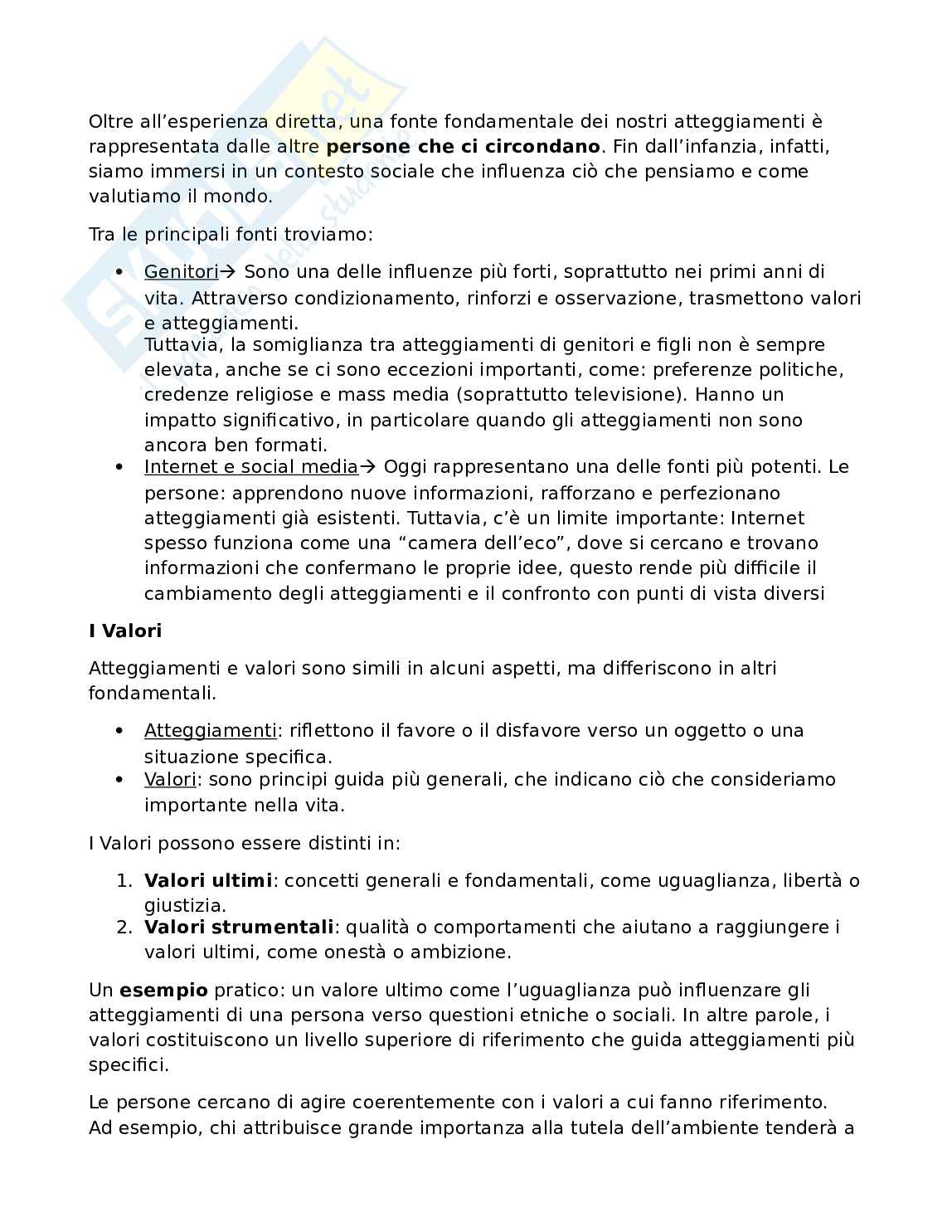 Riassunto esame Psicologia sociale , Prof. La Barbera Francesco, libro consigliato Psicologia sociale, teoria e applicazioni (nona edizione), Hogg, Vaughan Pag. 41