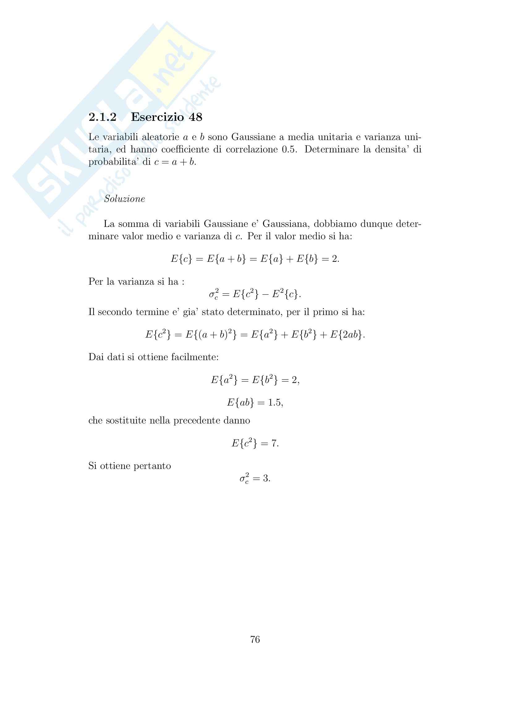 Teoria dei segnali - eserciziario Pag. 81