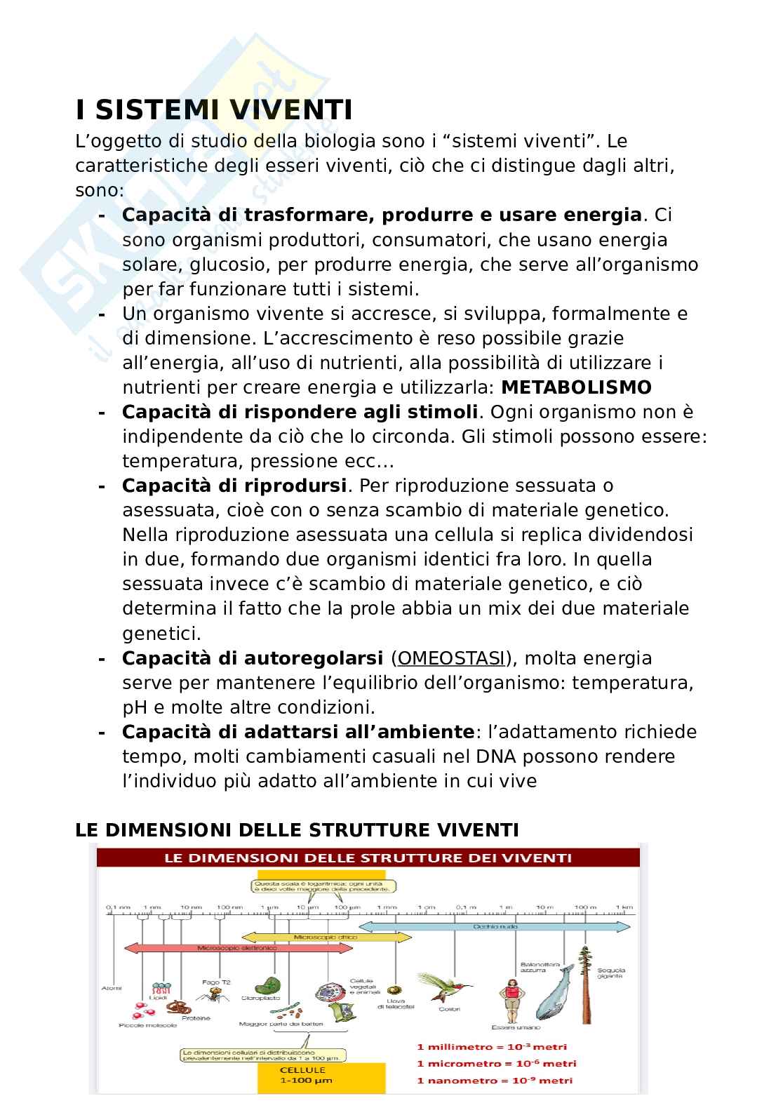 Biologia per Infermieristica  Pag. 2