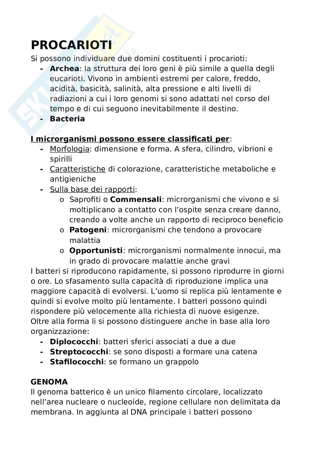 Biologia per Infermieristica  Pag. 6