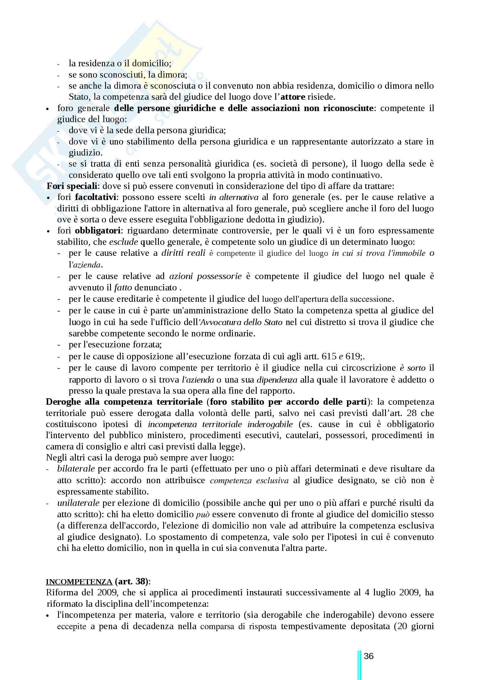Riassunto esame Diritto processuale civile, prof. Ricci, libro consigliato Diritto processuale civile primo volume, Ricci Pag. 36