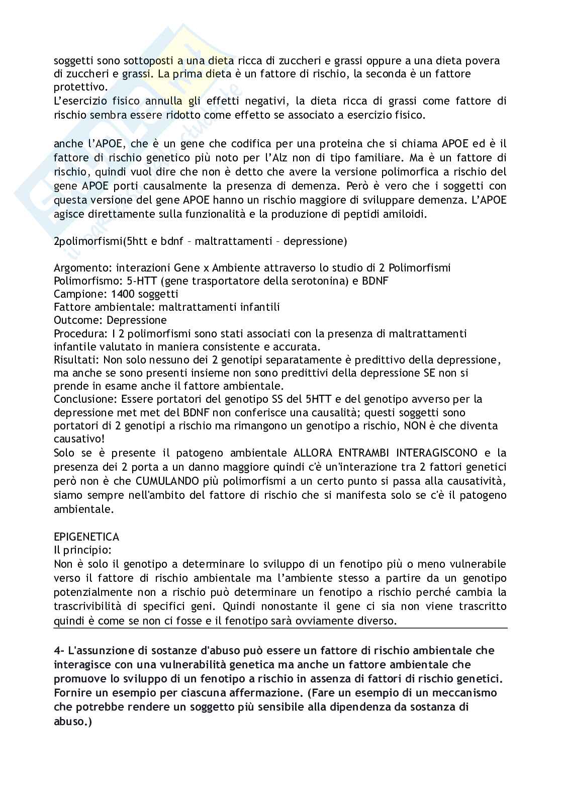 Preparazione per compitino 1° Modulo Psicobiologia Pag. 11