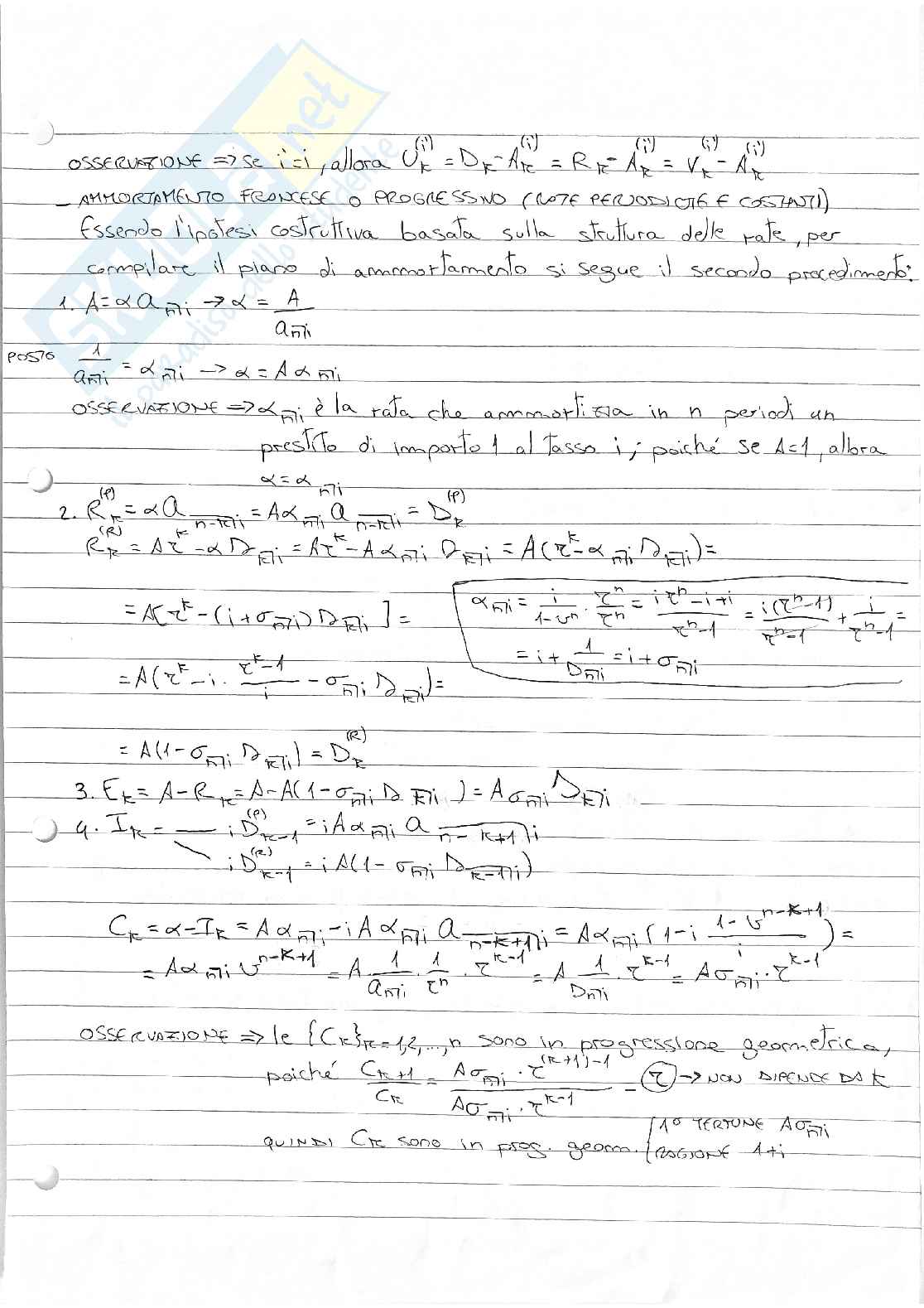 Appunti Matematica Finanziaria (con esercizi svolti), prof. Spelta, libro consigliato "Matematica finanziaria", Spelta Pag. 51