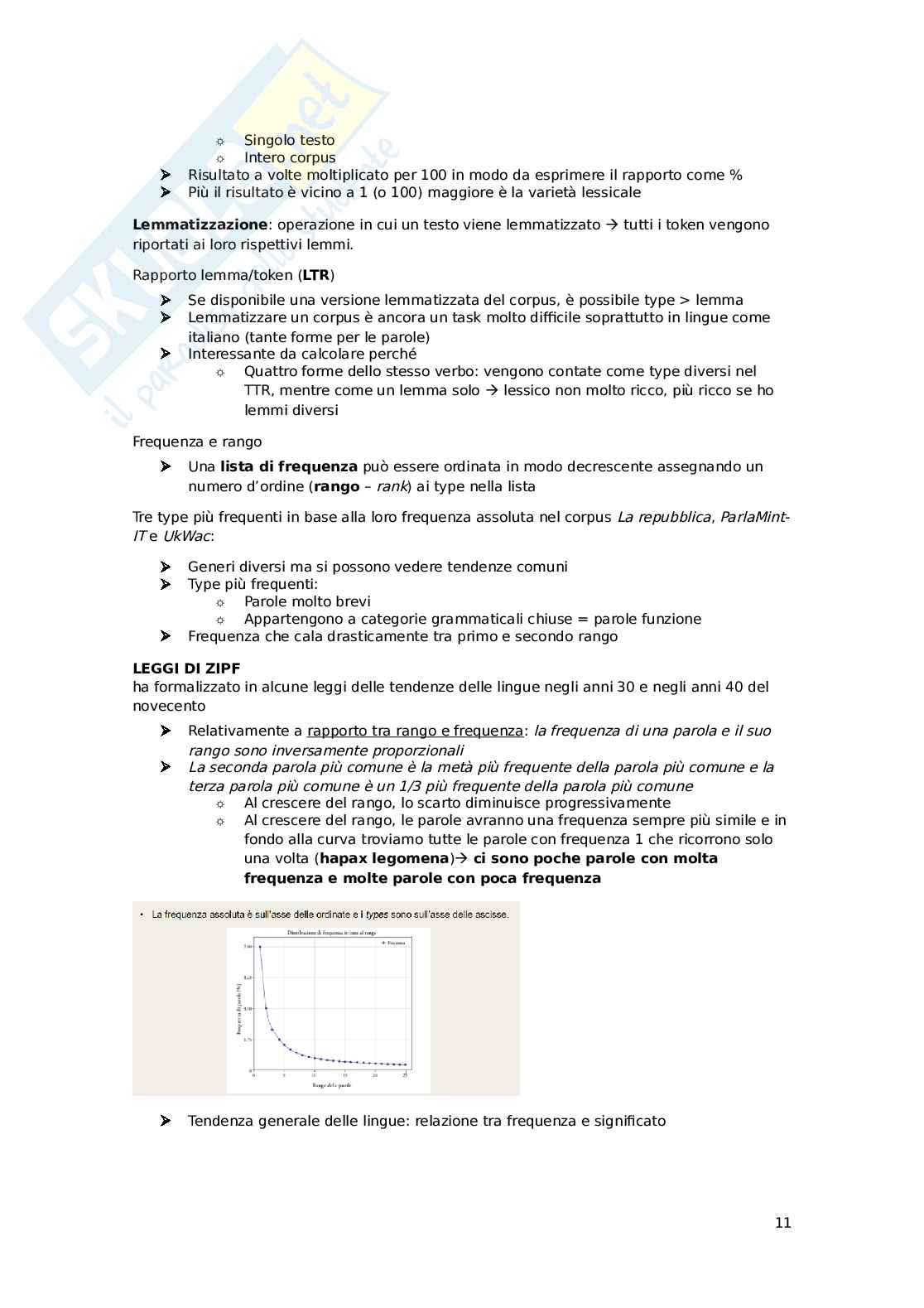 Appunti esame Linguistica computazionale Pag. 11