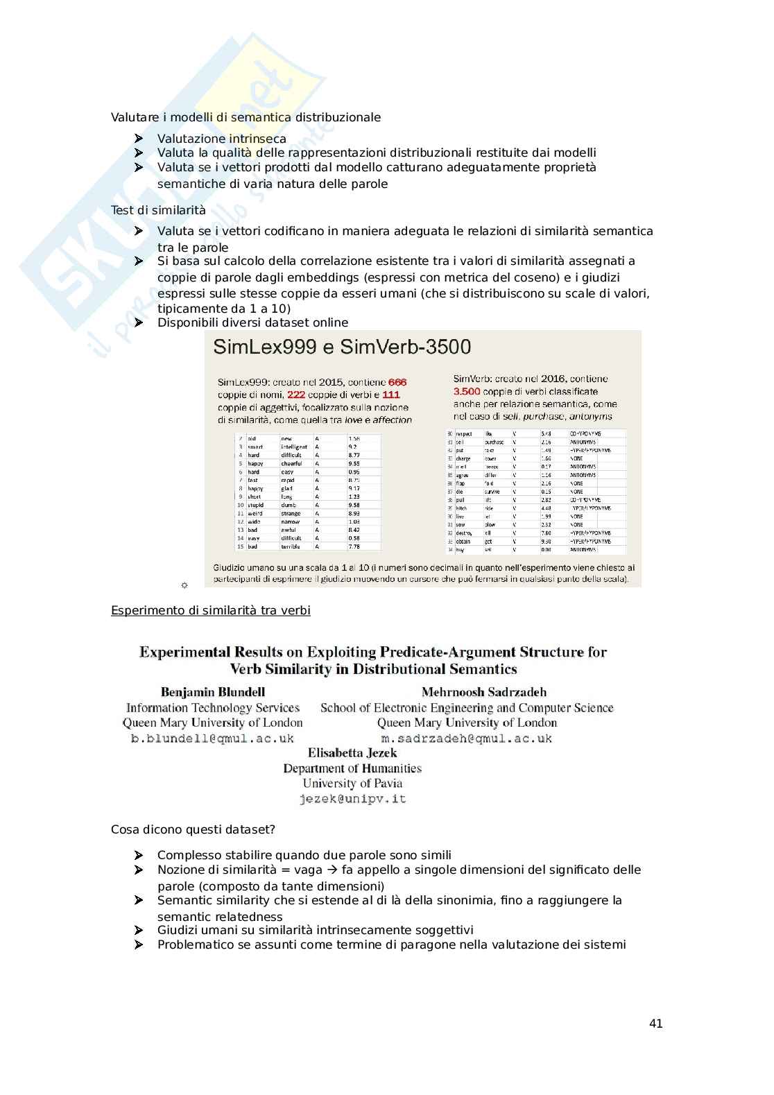 Appunti esame Linguistica computazionale Pag. 41