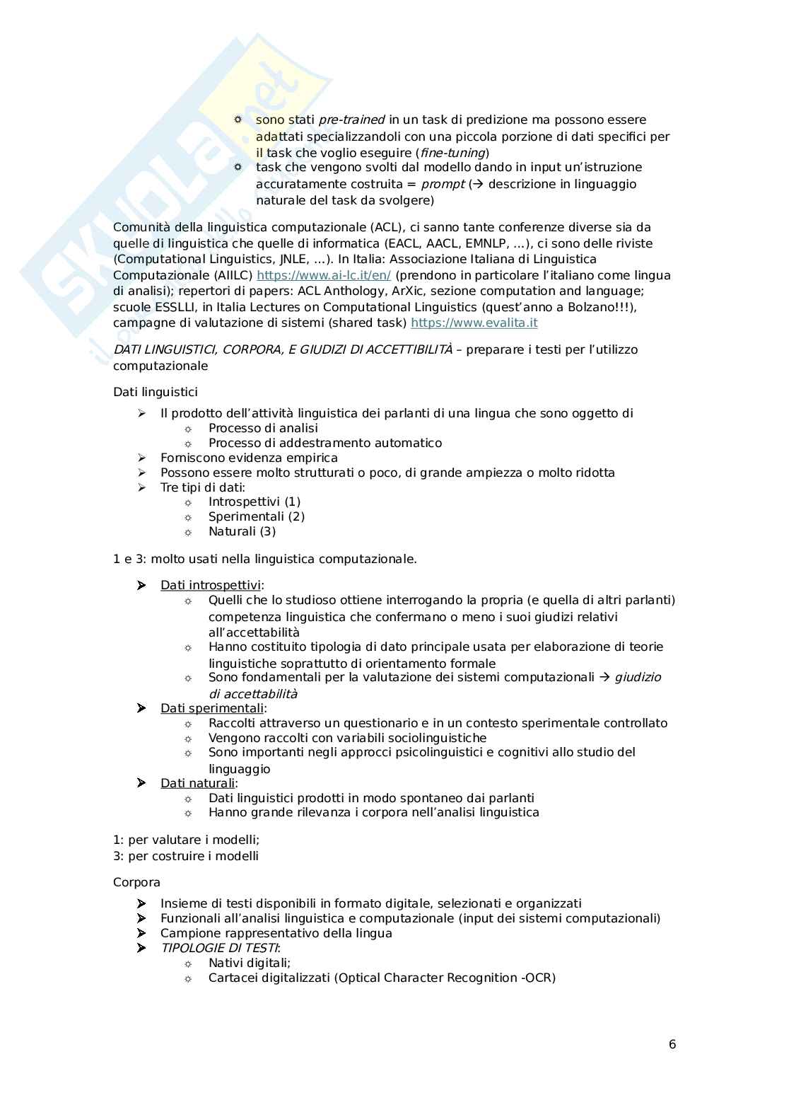Appunti esame Linguistica computazionale Pag. 6