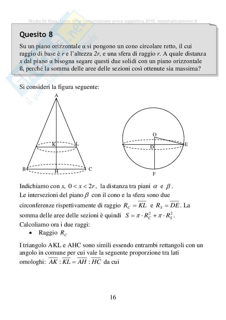 2010 - Liceo della comunicazione, prova suppletiva Pag. 16