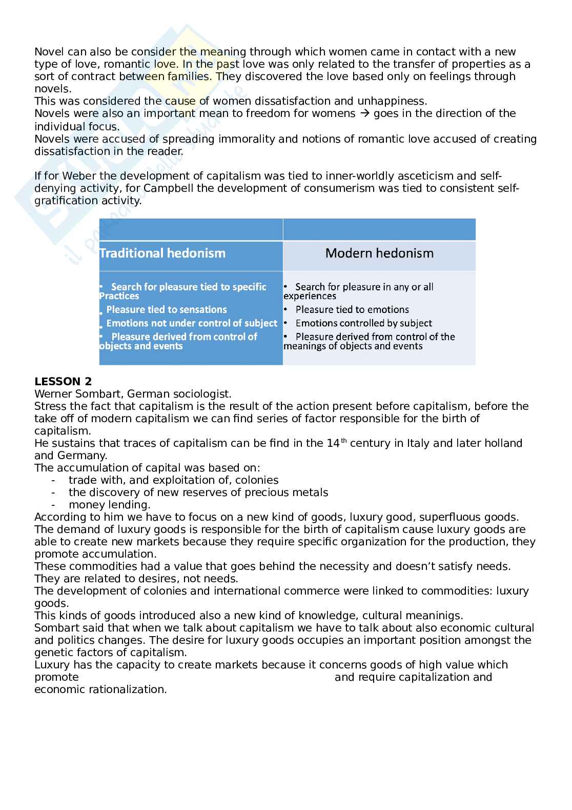 Sociology of consumption Pag. 6