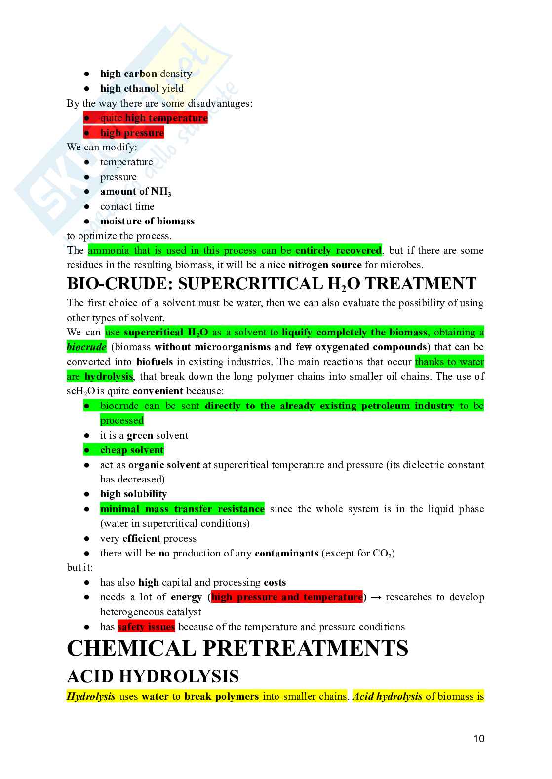 Industrial Chemical Processes for BIobased and Speciality Chemicals - Appunti e domande Pag. 11