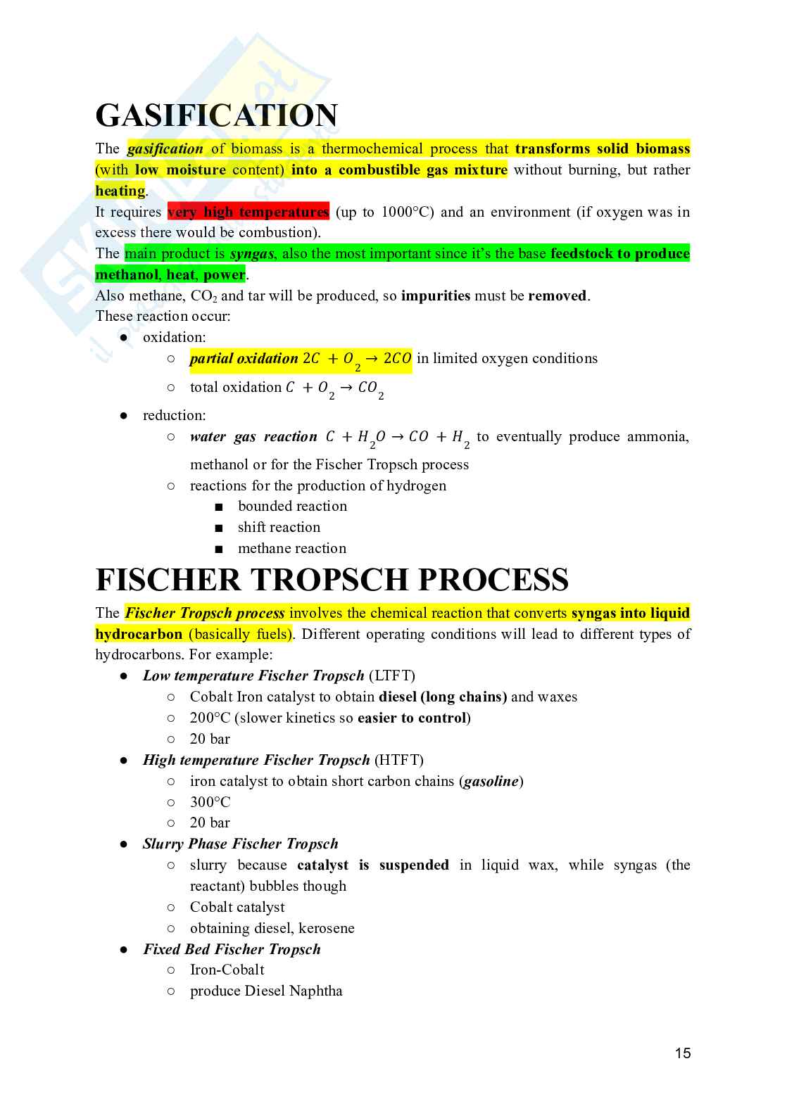 Industrial Chemical Processes for BIobased and Speciality Chemicals - Appunti e domande Pag. 16