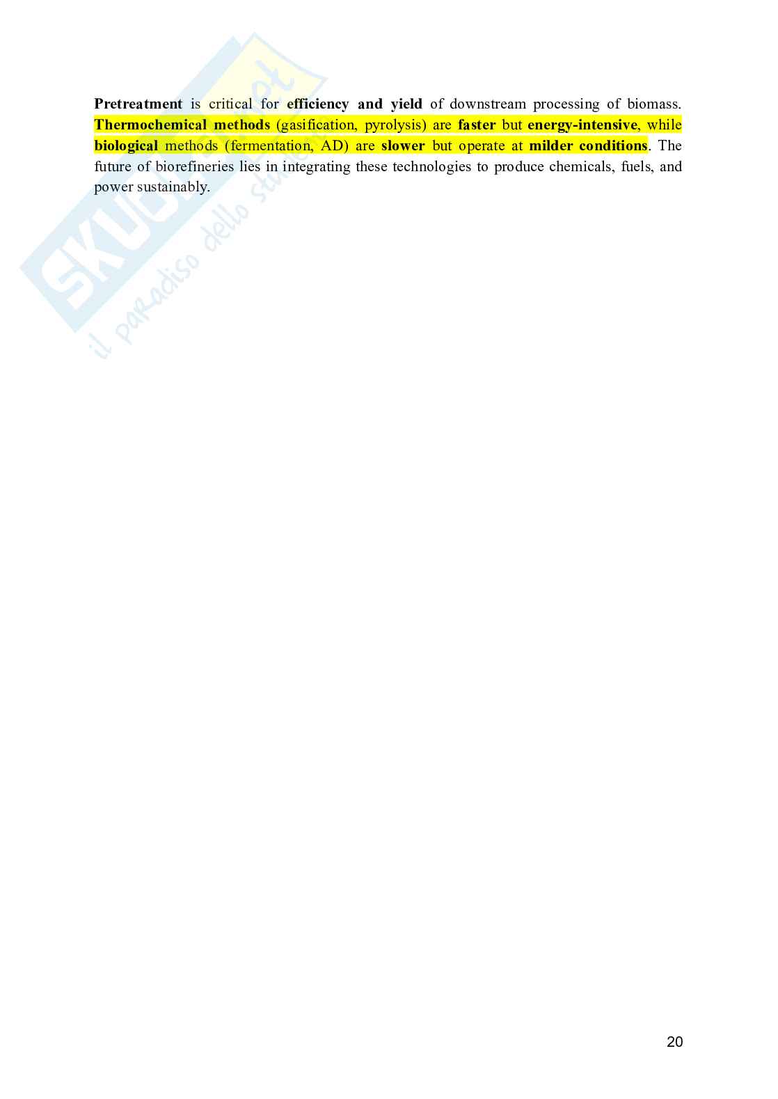 Industrial Chemical Processes for BIobased and Speciality Chemicals - Appunti e domande Pag. 21
