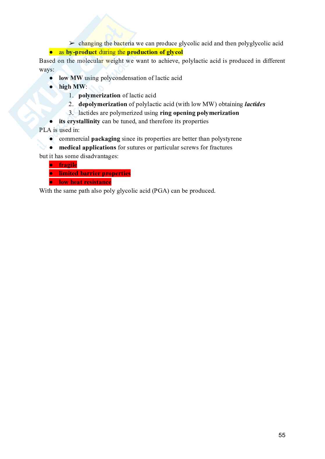 Industrial Chemical Processes for BIobased and Speciality Chemicals - Appunti e domande Pag. 56