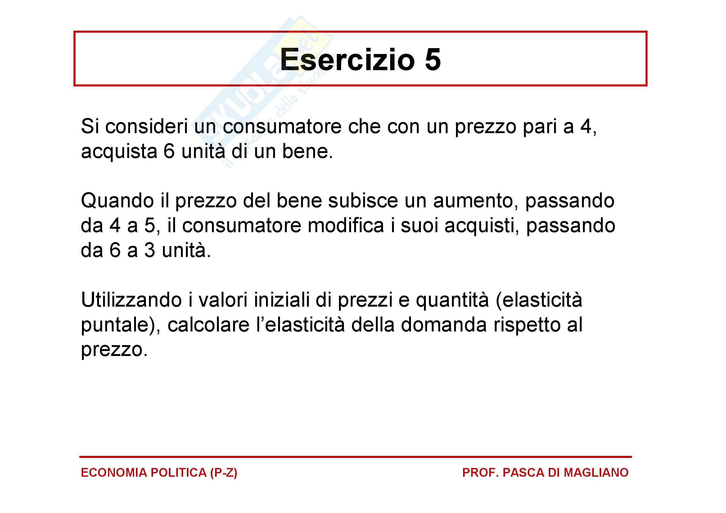 Esercitazione 1 - Economia Politica Pag. 31