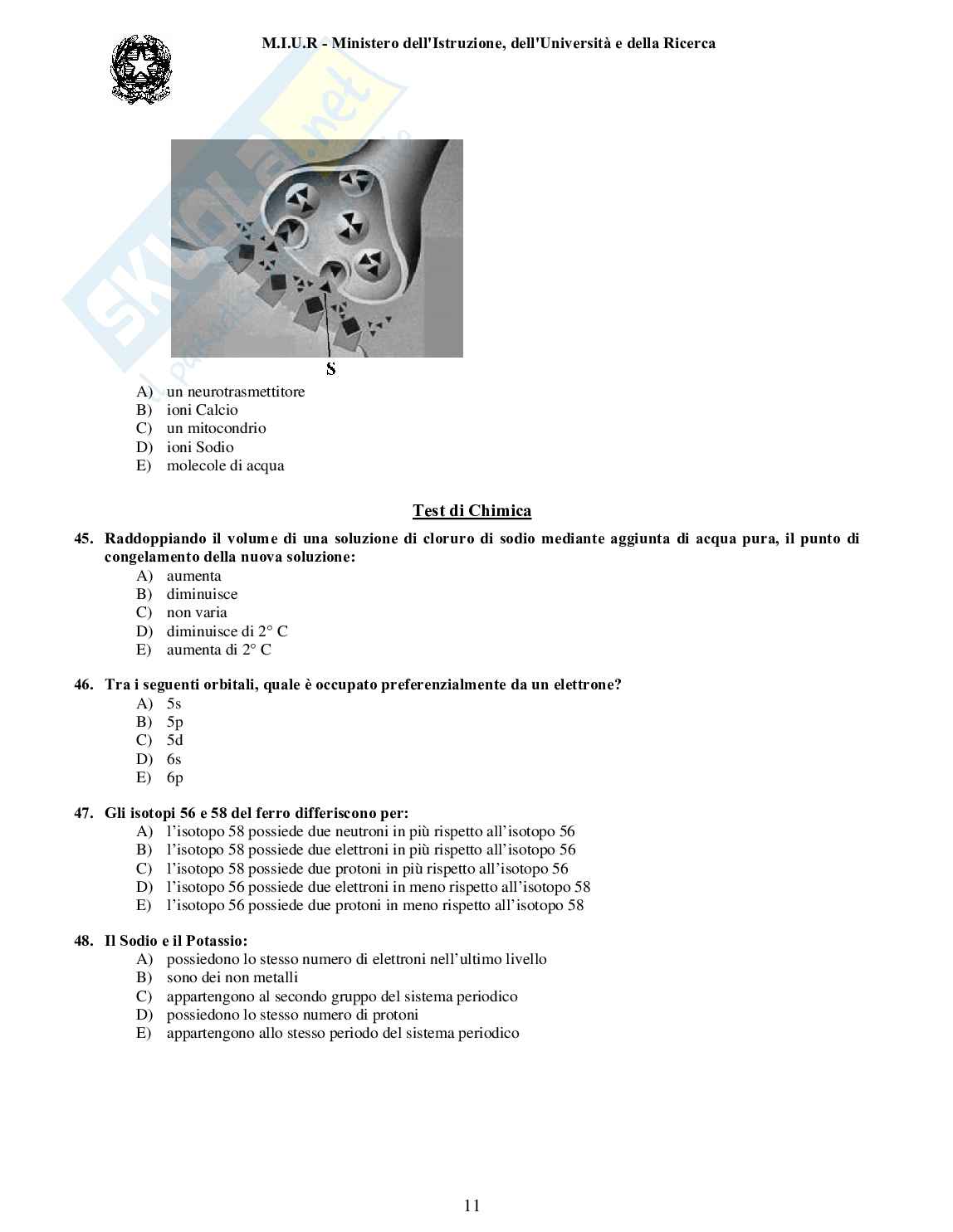 Quesiti e risposte - 2005/06 Odontoiatria Pag. 11