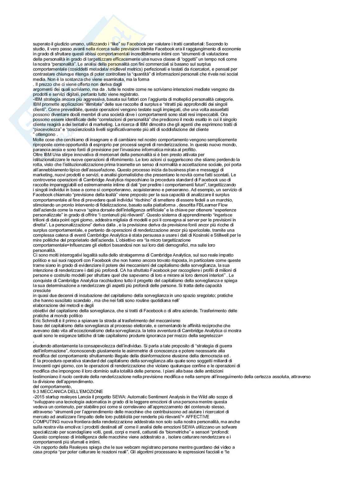 Riassunto esame Scenografia, Prof. Allegrini Flaminio, libro consigliato Il capitalismo della sorveglianza, Zuboff Pag. 11