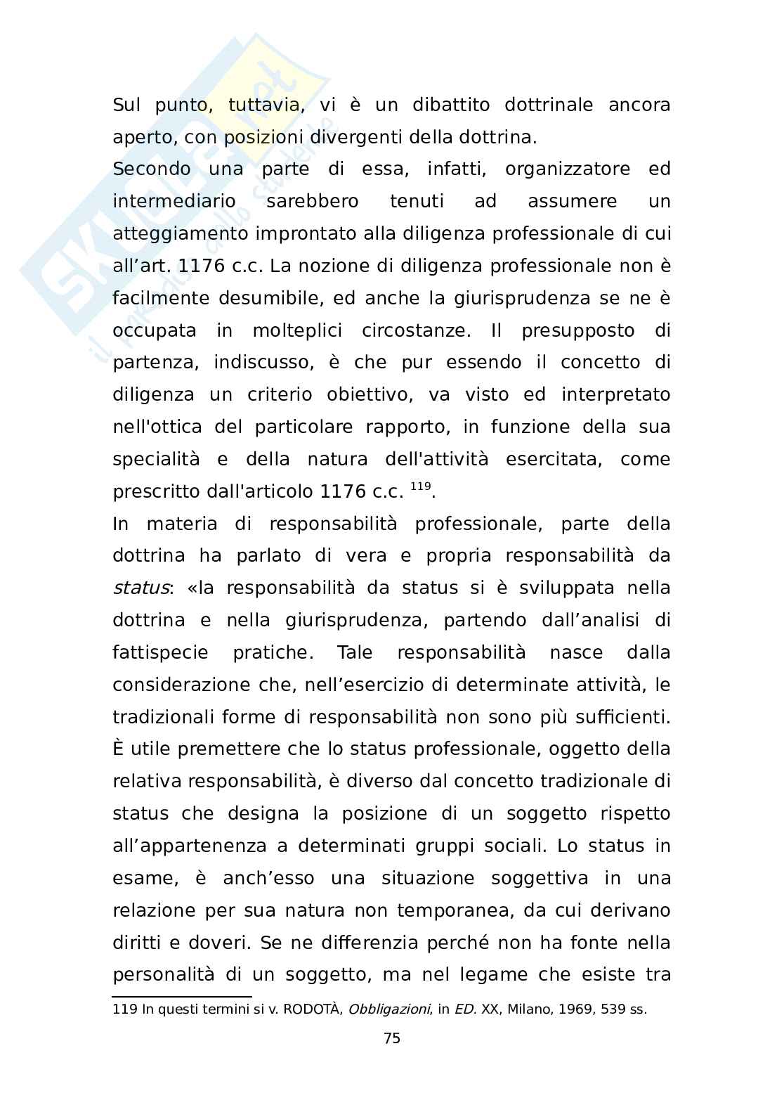Tesi "I contratti di turismo organizzato" Pag. 76