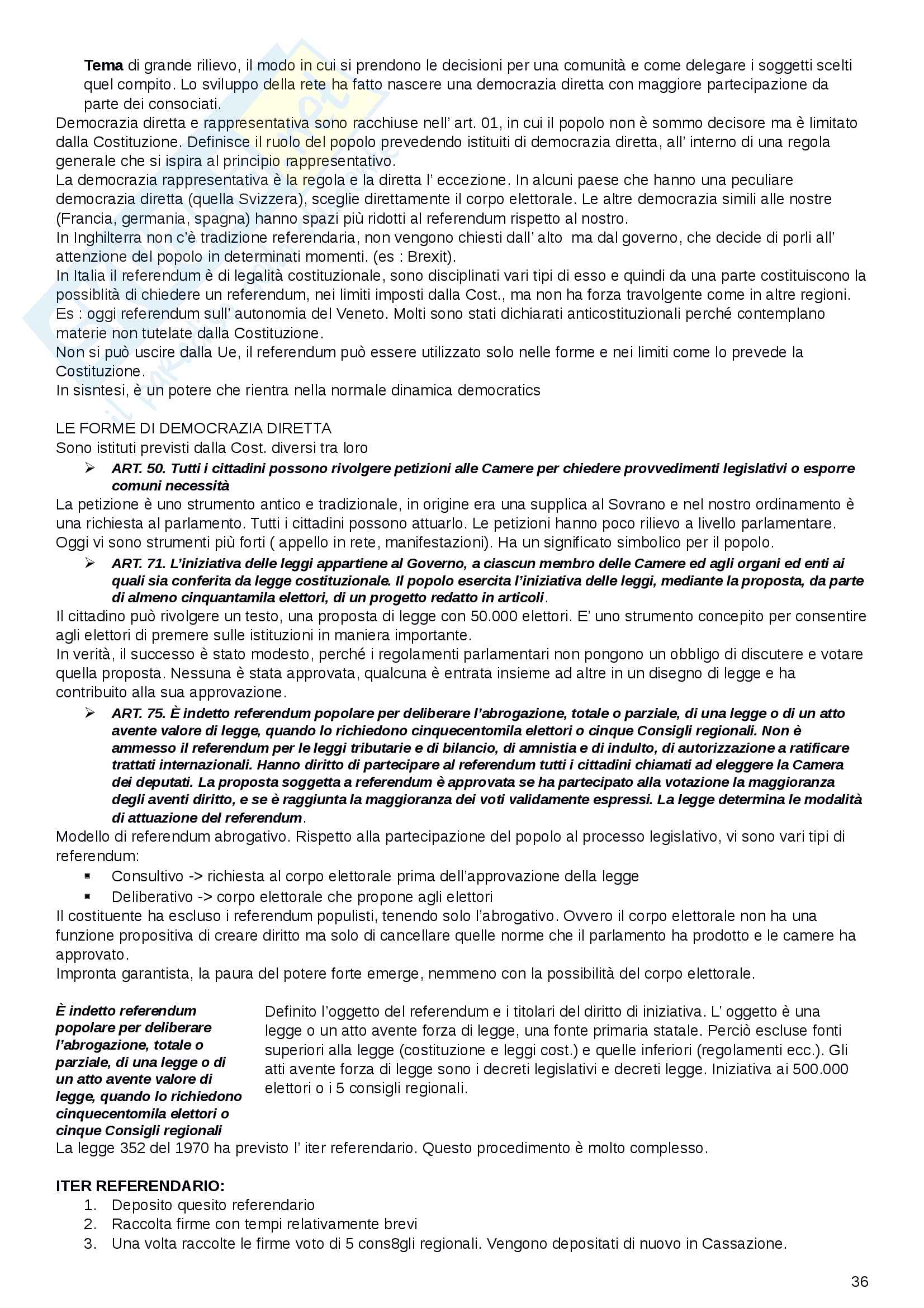 Appunti Diritto costituzionale Pag. 36