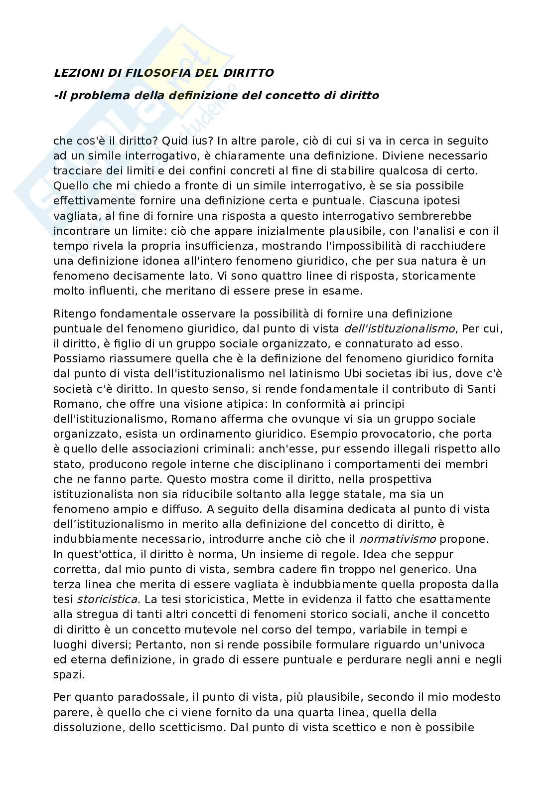 Riassunto esame Filosofia del diritto, Prof. Pino Giorgio, libro consigliato Lezioni di filosofia del diritto, Celano Pag. 1